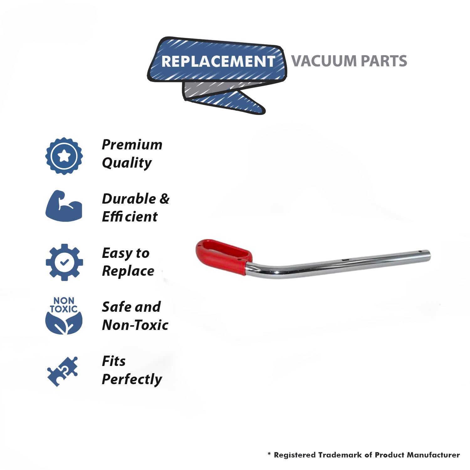 Topvacuumparts Replacement Part For Eureka Vaccum Upper Handle With Loop Grip Fits SC886G 1PK # compare to part 157746