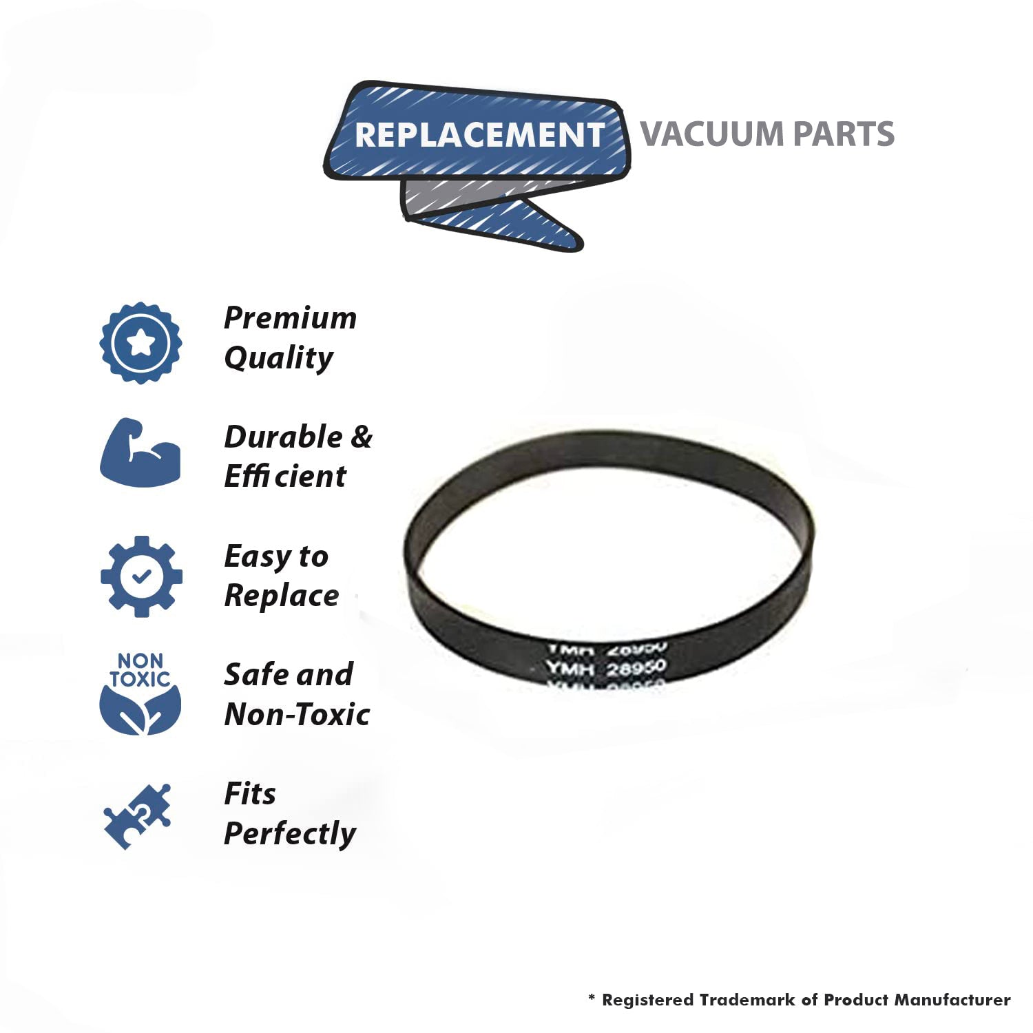 Topvacuumparts Replacement Part for Bissell Upright Belt for 18082, 1808, 2598, 25982, 2612, 26124, 26129, 2613 Vac Models # Compare to Part 1600319