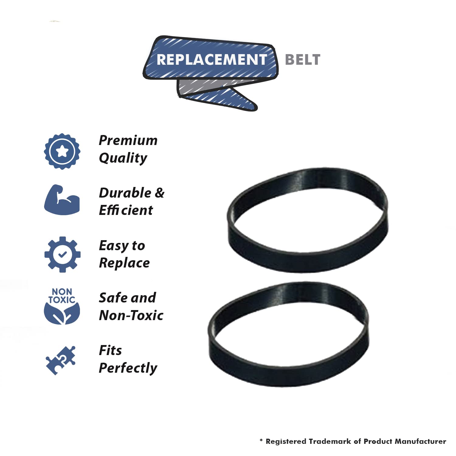 Topvacuumparts Replacement Part for Bissell 8852 Steam VacDeep Clean Essential Pump 2 Flat Belt # fits Part 1601543