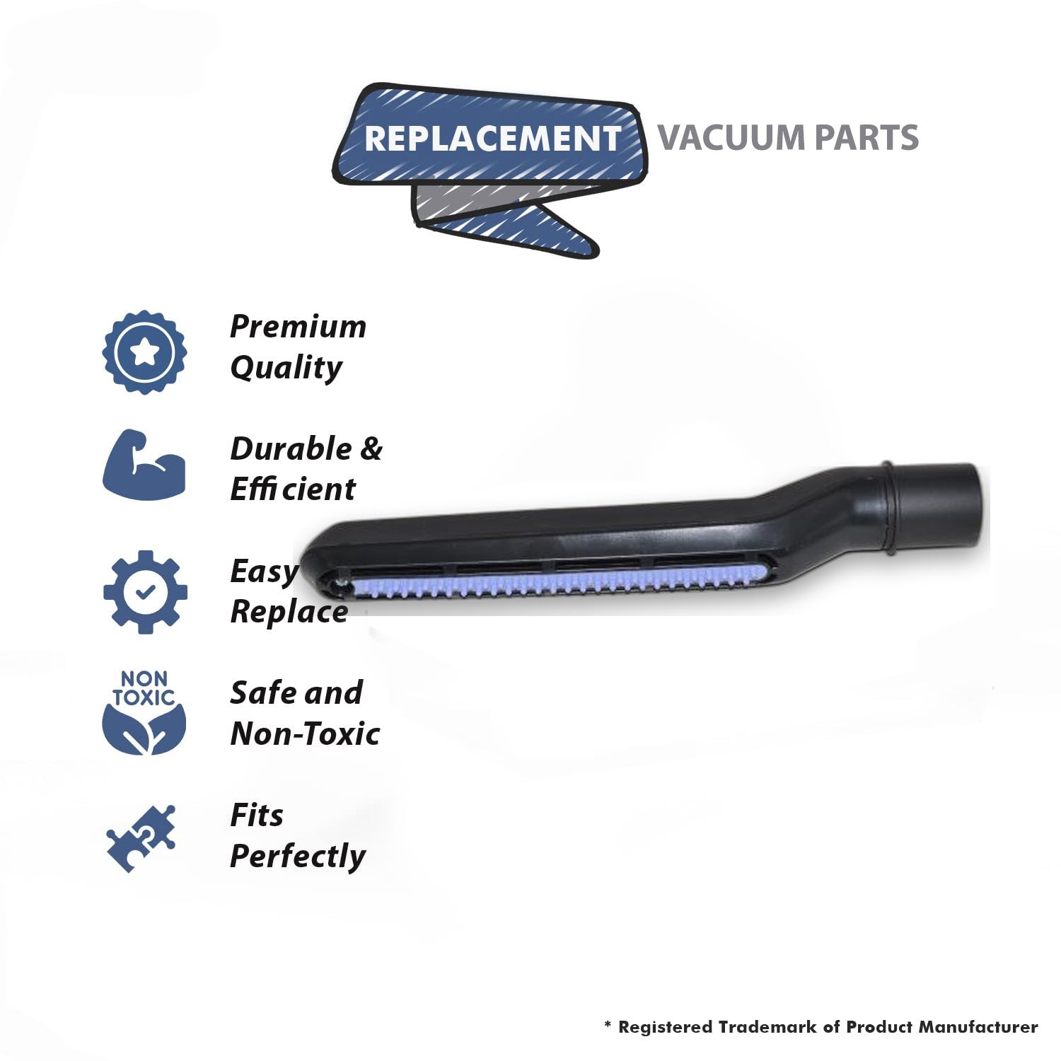 Topvacuumparts Replacement Part For Bissell 91825, 1790, 2043 Upright Vacuum Cleaner Pet Hair Fabric Tool # compare to part 1601963