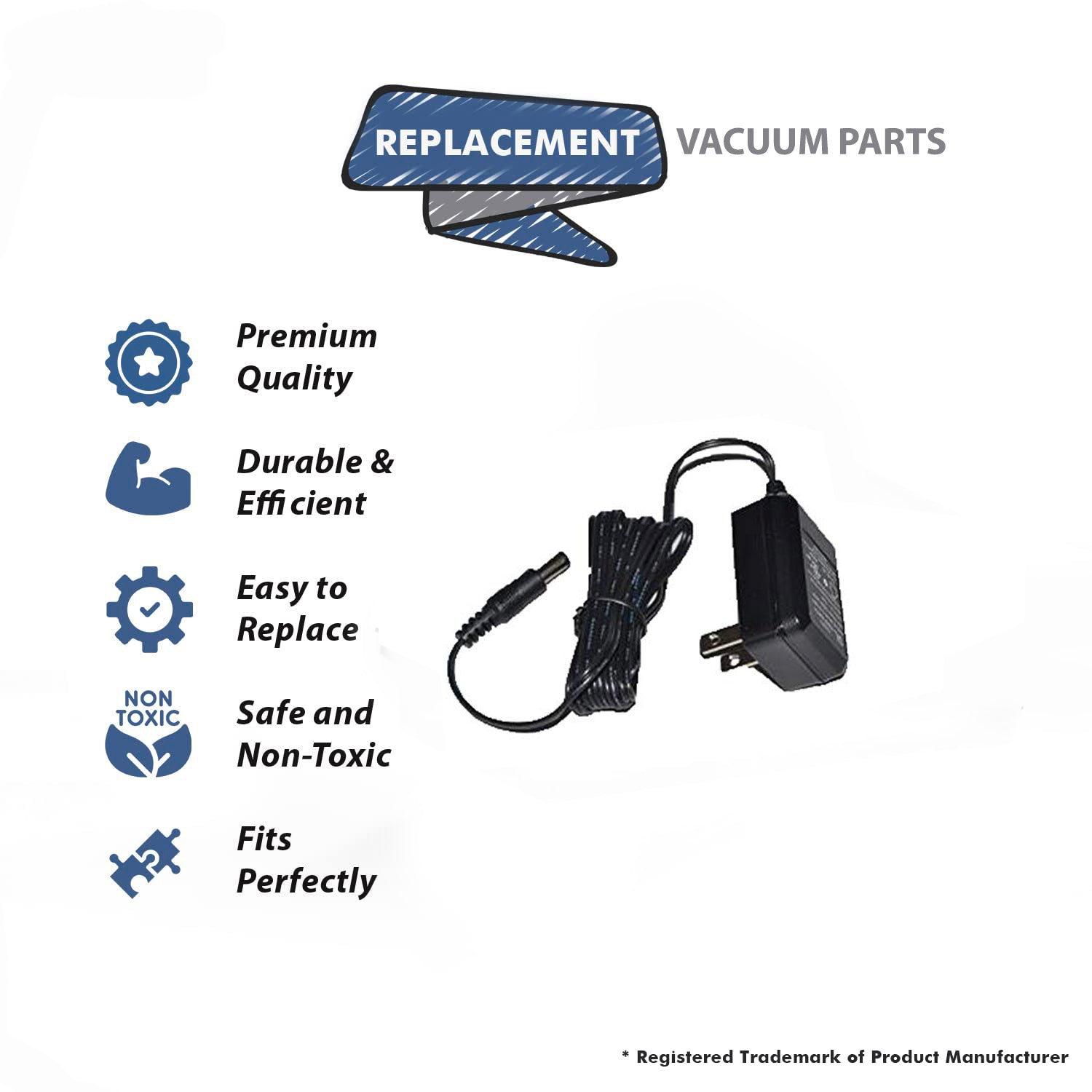 Topvacuumparts Replacement Part for Bissell 1719 Portable Deep Clean Vacuum Cleaner Charger # Compare to Part 1602178