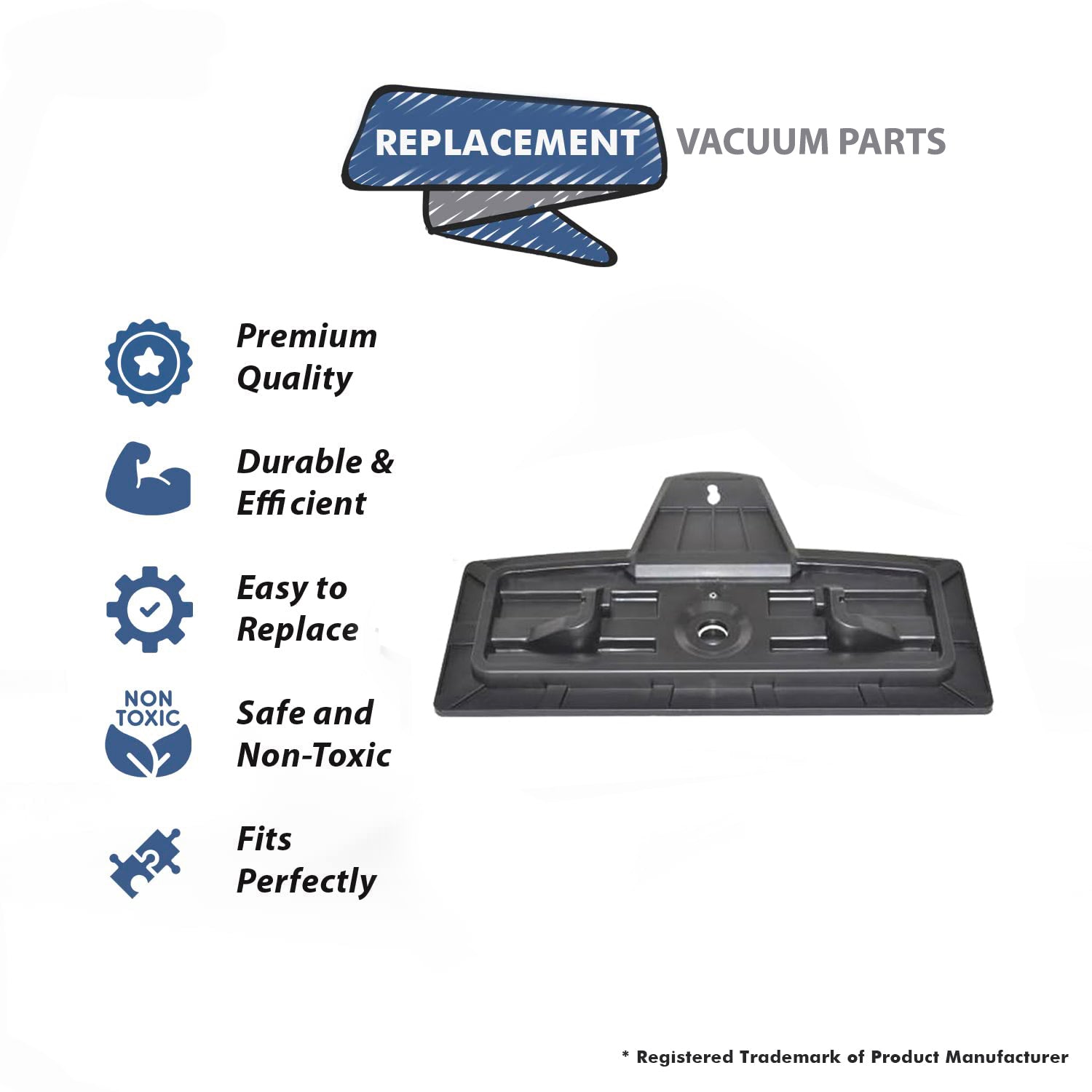 Topvacuumparts Replacement Part For Bissell 1543A Symphony Pet All-in-One Steam Vacuum Mop Pad Tray # compare to part 1602390