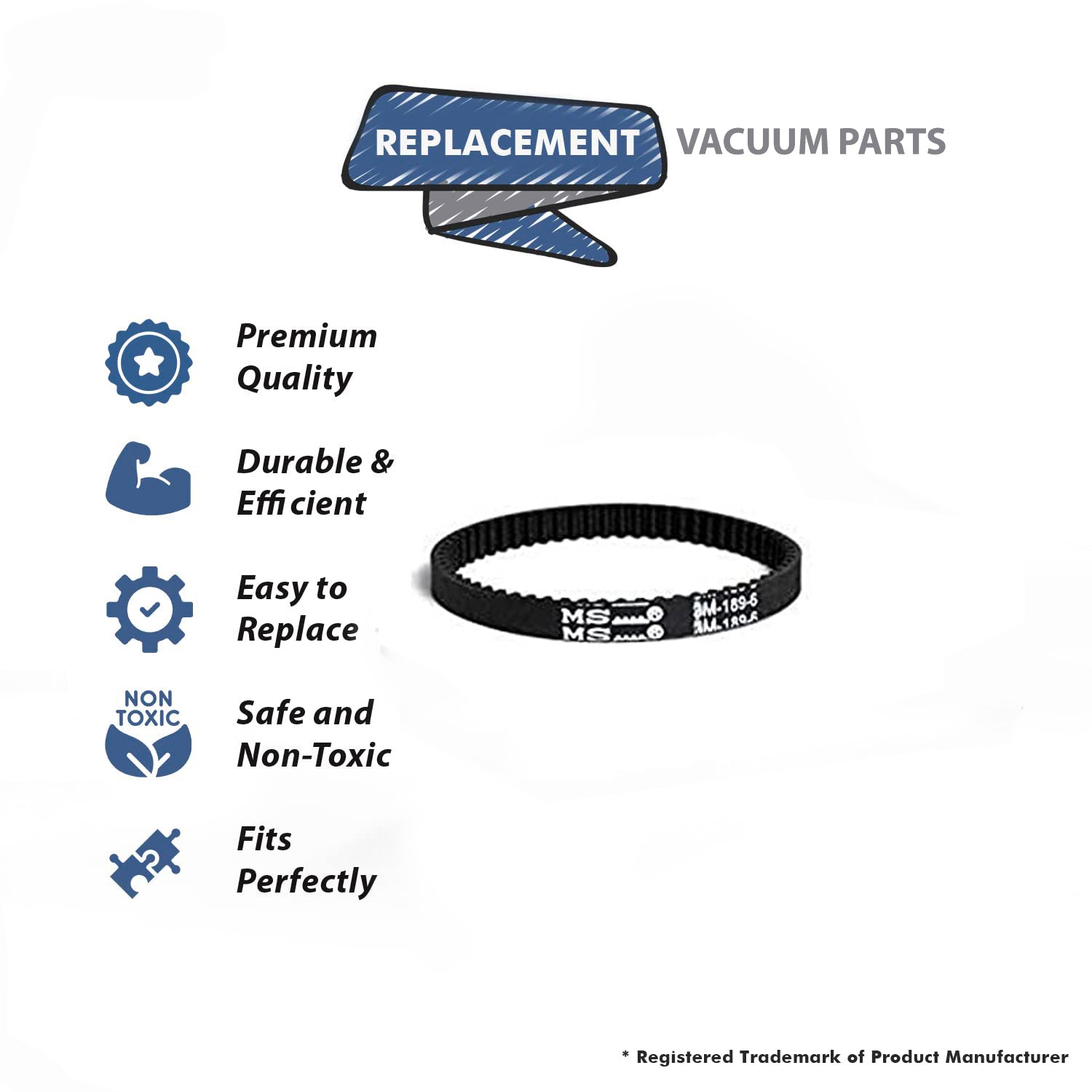 Topvacuumparts Replacement Part For Bissell Vacuum Geared Belt Left Side Part Fits 17N49, 17N4P, 17N4, 17N42, 17N43 Vac Models # part 1602669