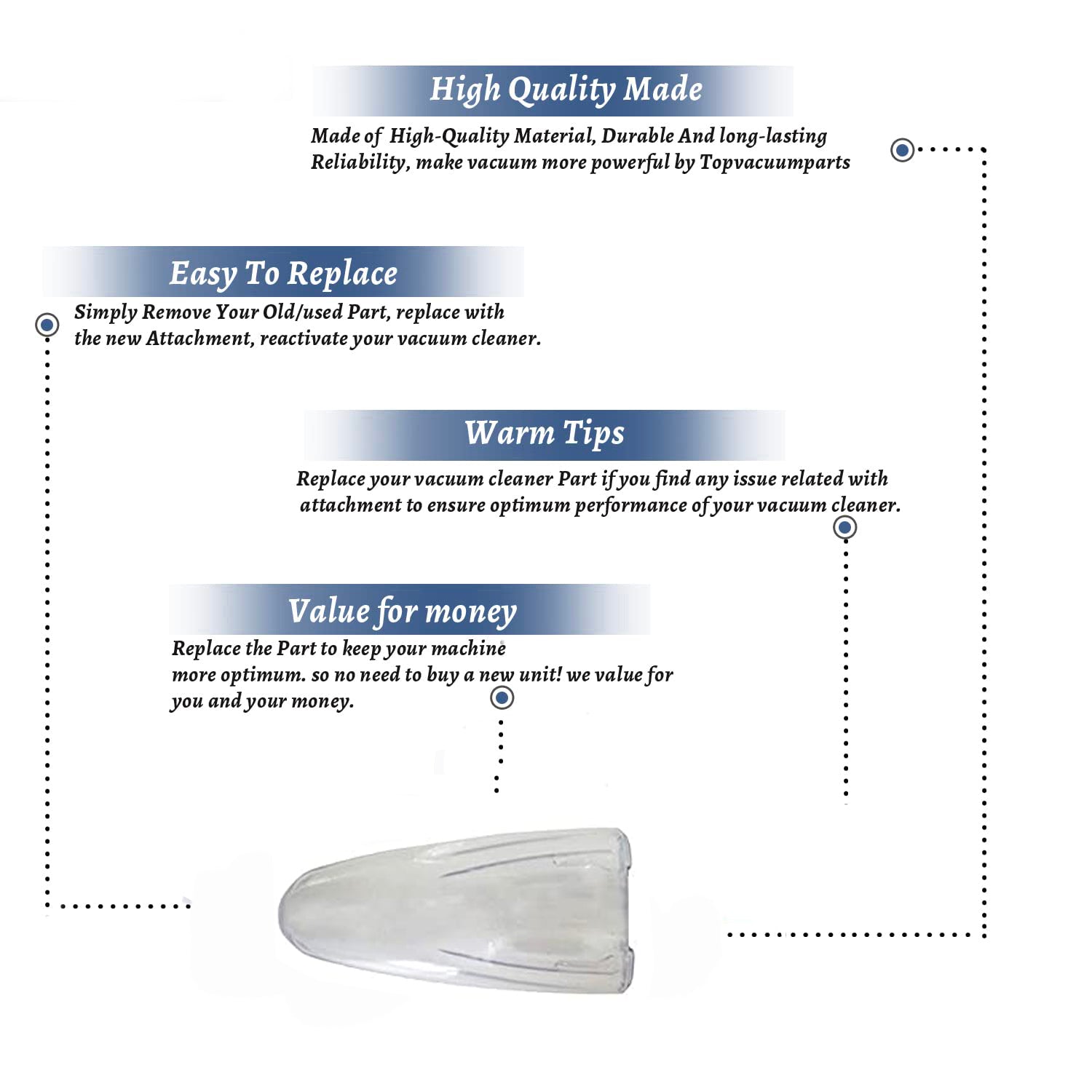 Topvacuumparts Replacement Part For Bissell Water Tank For 1867, 18671, 18674, 18675, 18676, 18678, 1867B Vac Models # compare to part 1603246