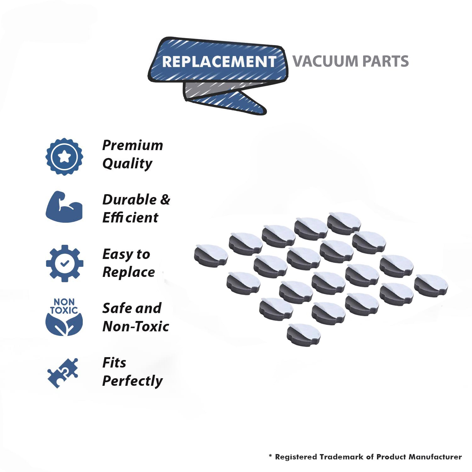 Topvacuumparts 20 Pack Filter Replacement for Bissell PowerForce Compact Lightweight Vac 1520 2112 Fits  # compare to parts 3508