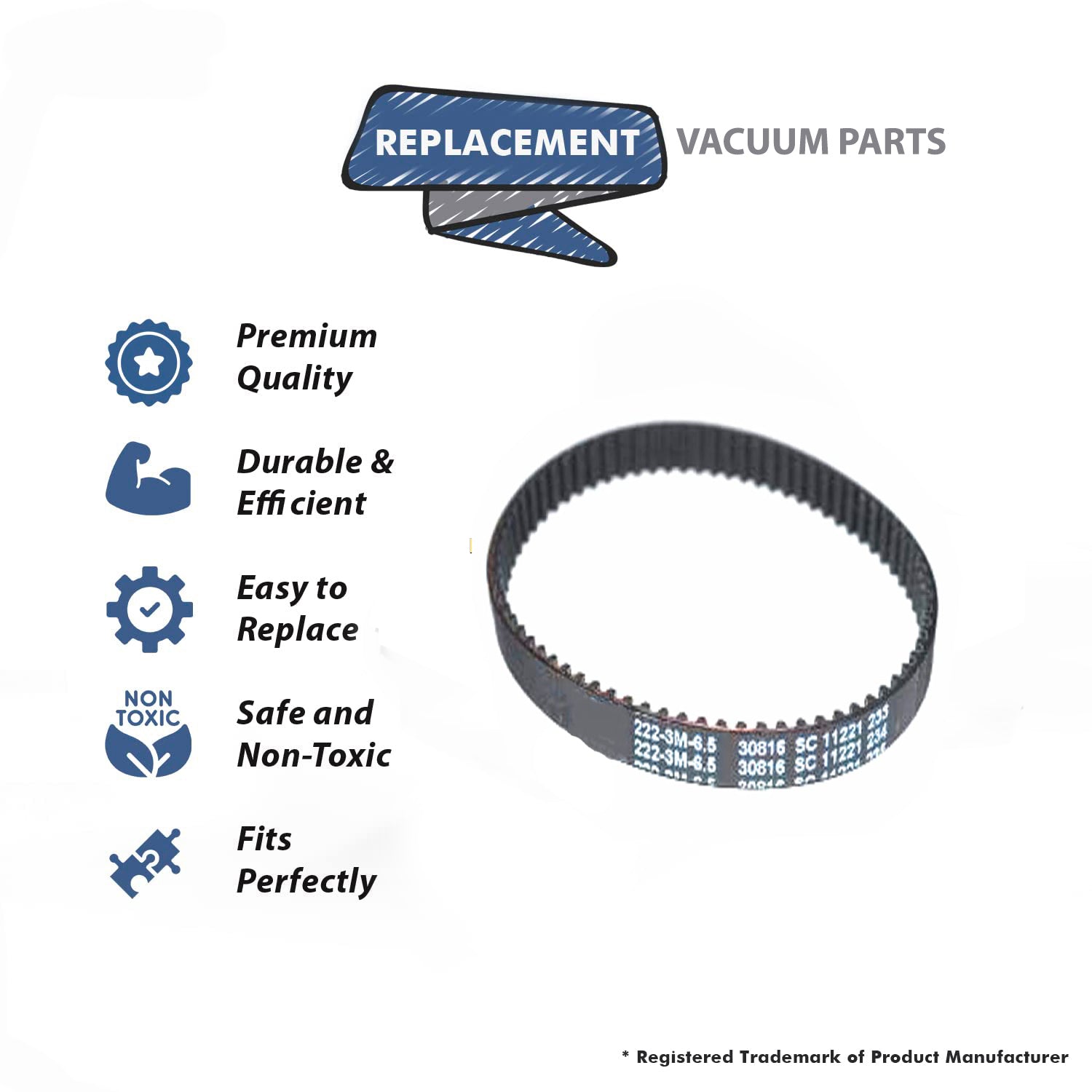 Topvacuumparts Replacement Part for Bissell, ProHeat 2X Revolution Large Pump Belt [2 Belts] # Compare to Part 1606418