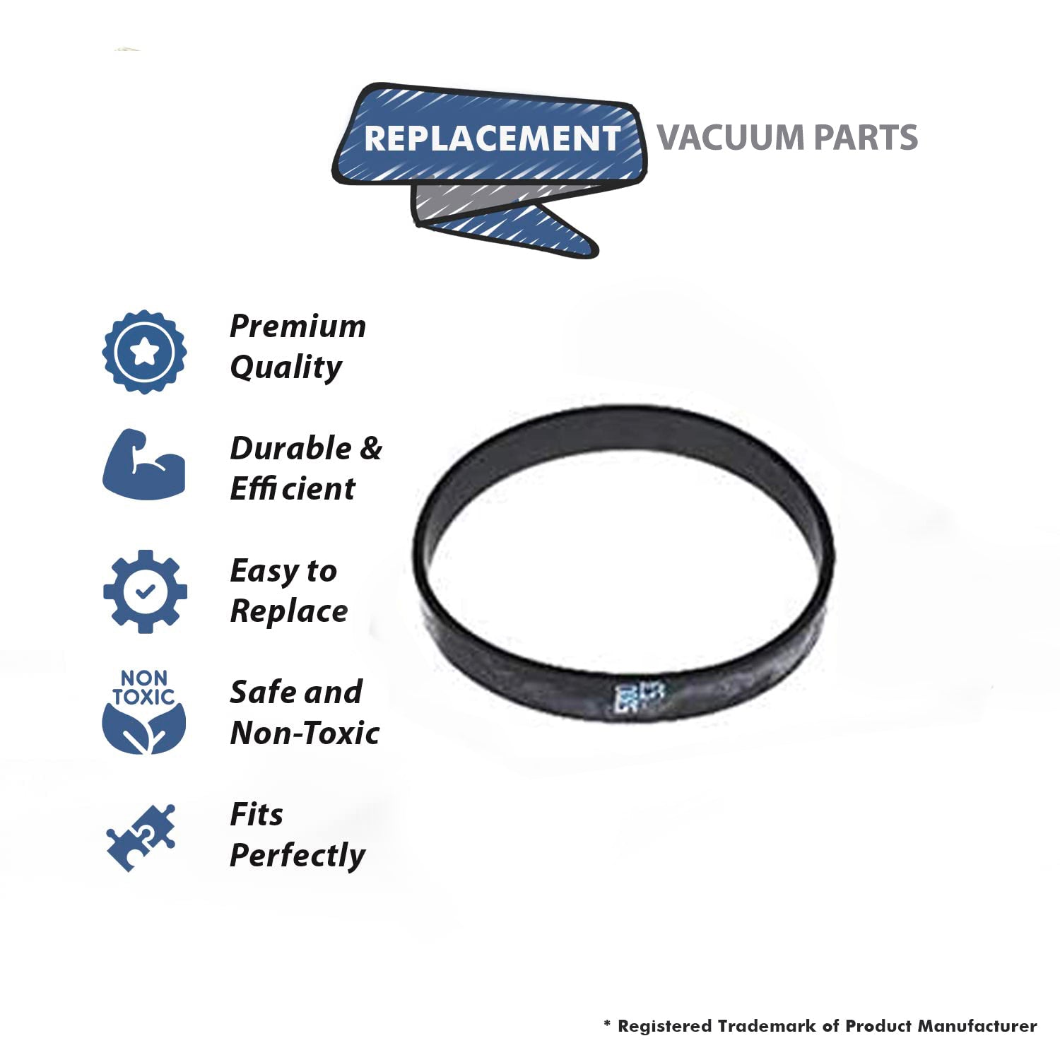 Topvacuumparts Replacement Part For Bissell Flat Pump Belt for 1964, 19862, 19863, 1986R, 1986V And 2007 Vac Models # compare to part 1606428