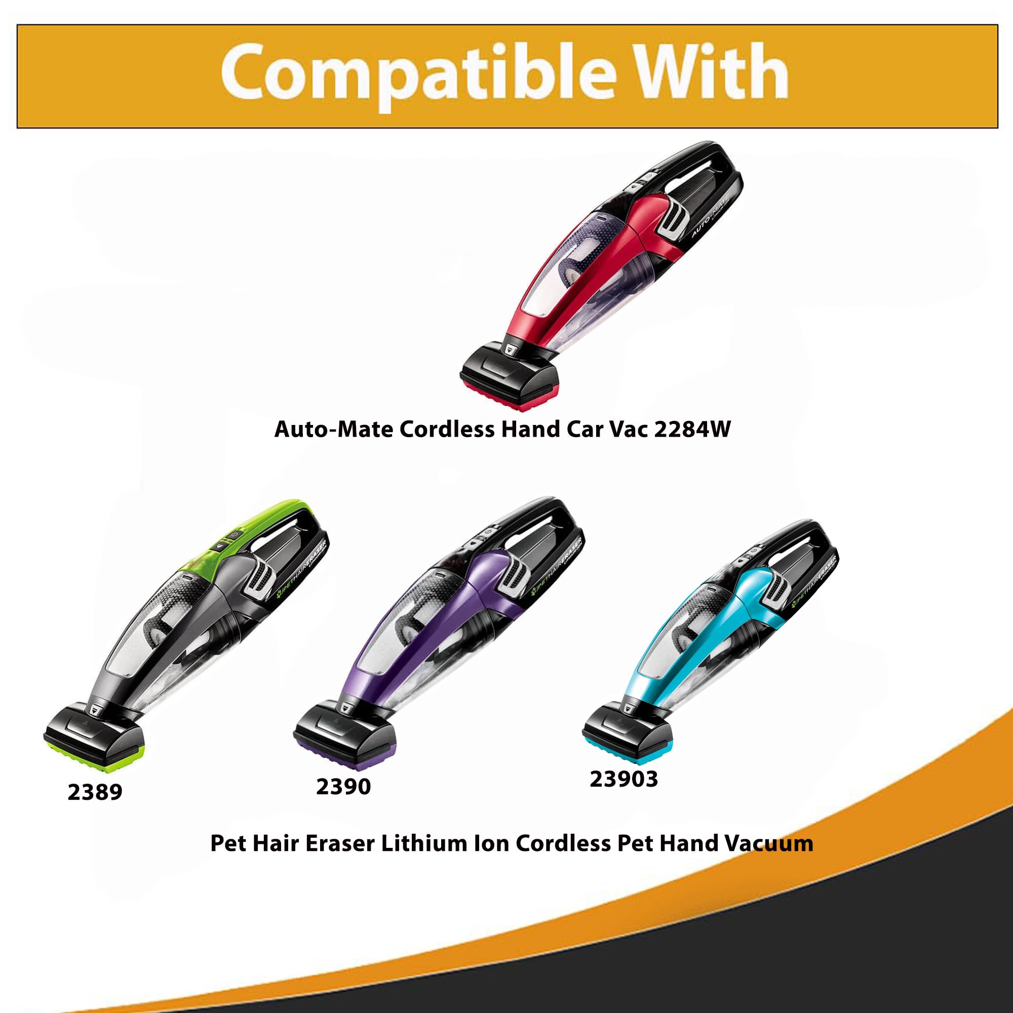 Topvacuumparts Replacement Power Foot for Bissell Pet Hair Eraser Hand Vac (Models 2390, 2389, 23903) & Auto-Mate Hand Car Vac # 1614205 (Model 2284W)