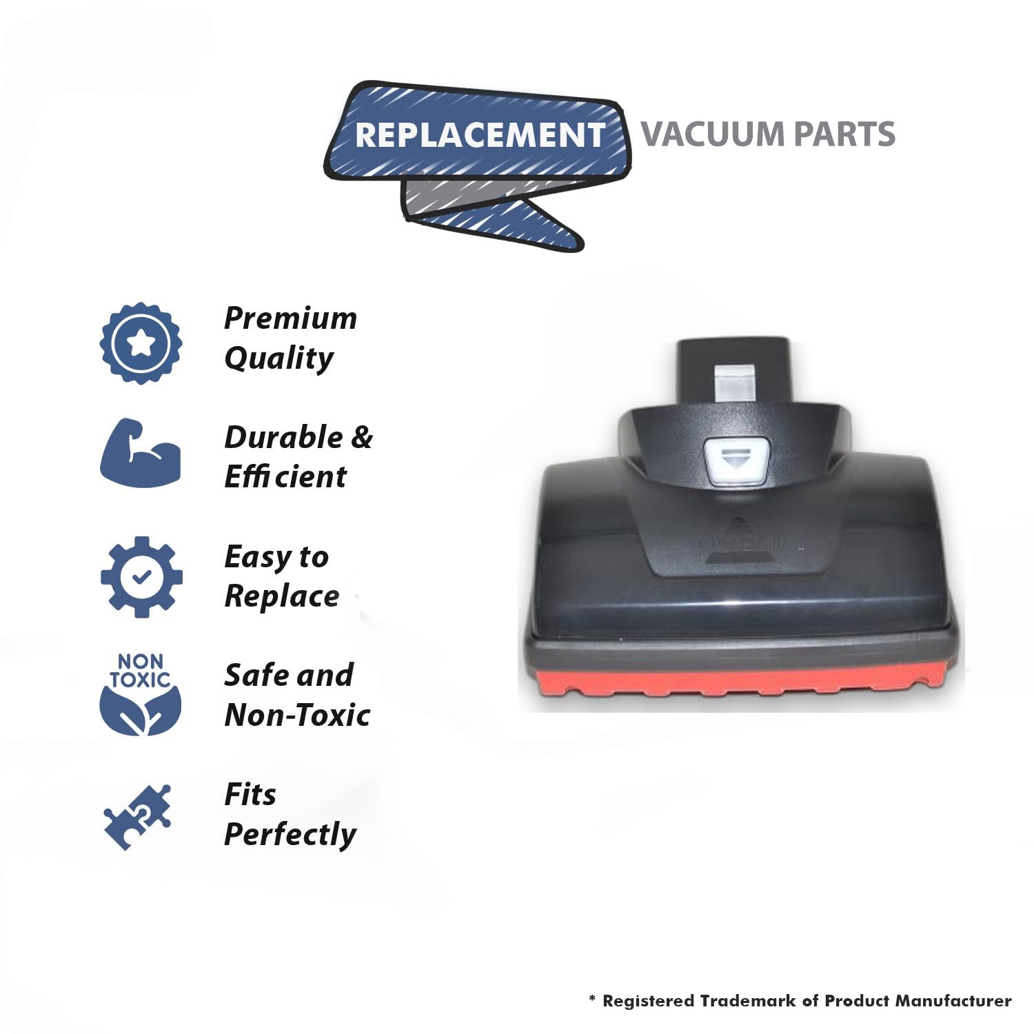 Topvacuumparts Replacement Power Foot for Bissell Cordless Hand Vac (Models 2284, 2284W, 2389, 2390, 23903, 2390A)