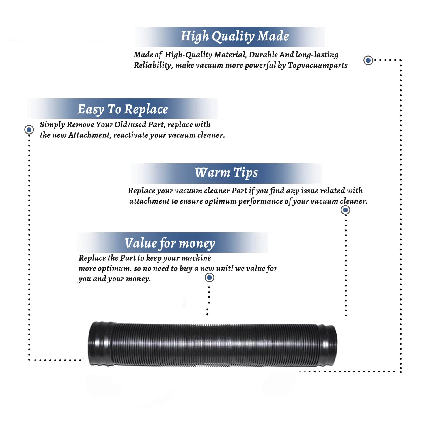 Topvacuumparts Replacement Part For Kirby Vacuum Cleaner Fill Tube Part # compare to part 190316