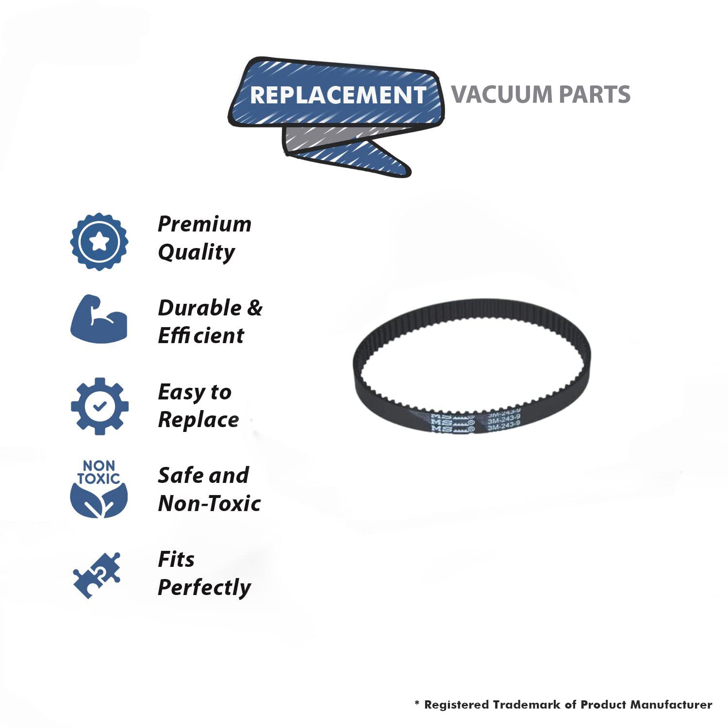 Topvacuumparts Replacement Part For Bissell, 2920 Upright Vacuums Geared Belts # compare to part 1624051
