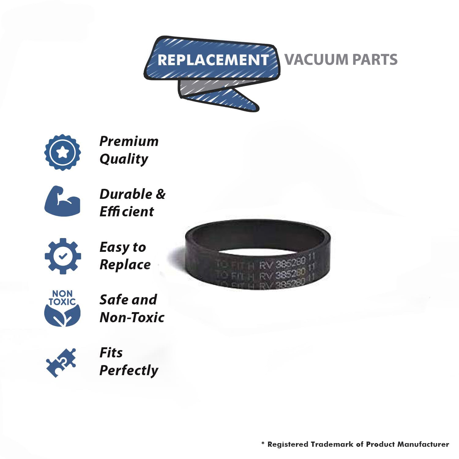 Topvacuumparts Replacement Part For Hoover S1347 Vacuum Cleaner Power Nozzle Belt 1PK# Compare To Part 17385