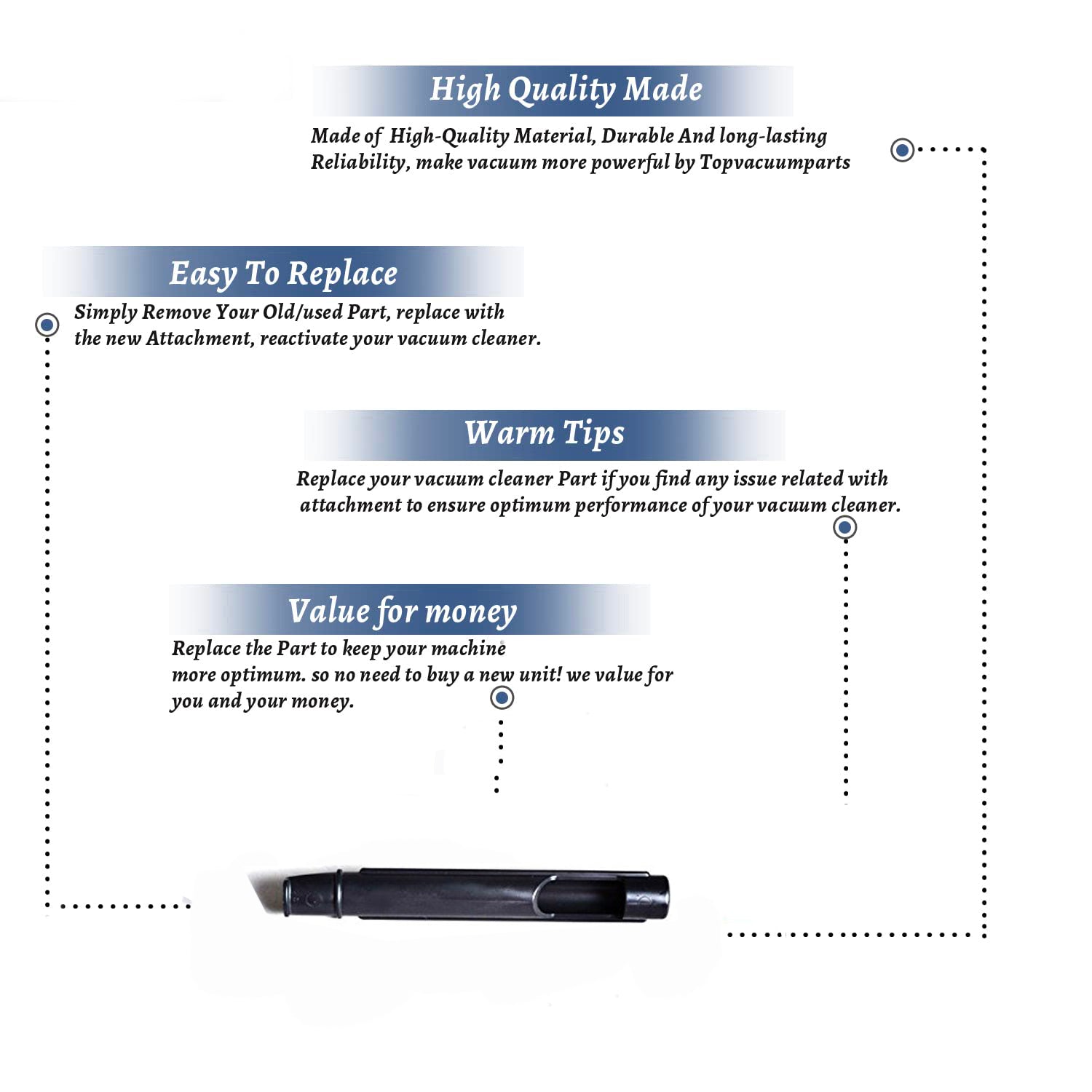 Topvacuumparts Replacement Part For Royal Vacuum Cleaner Belt Lifter Tool # compare to part 1880262000