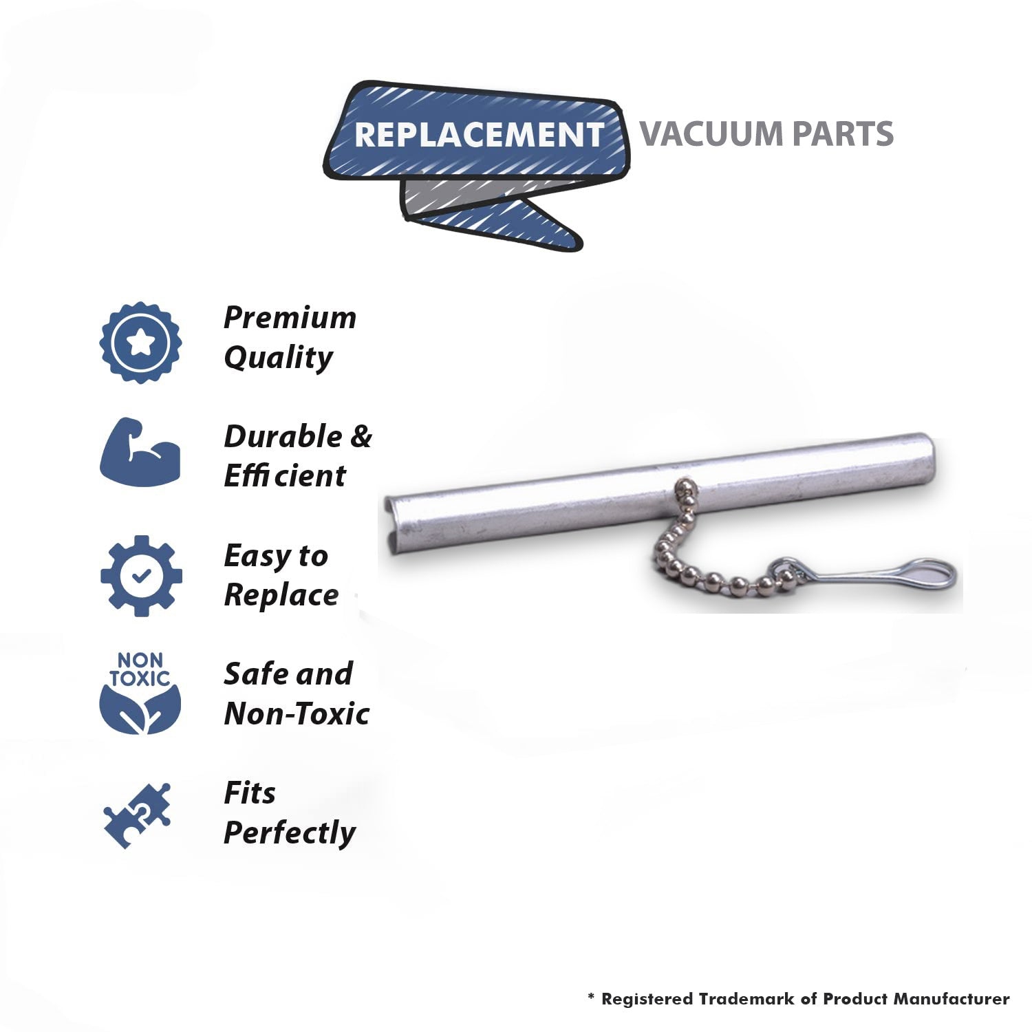 Topvacuumparts Replacement Part For Kirby Vacuum Cleaner Bag Clamp With Chain & LoopKirby Part # compare to part 1912S