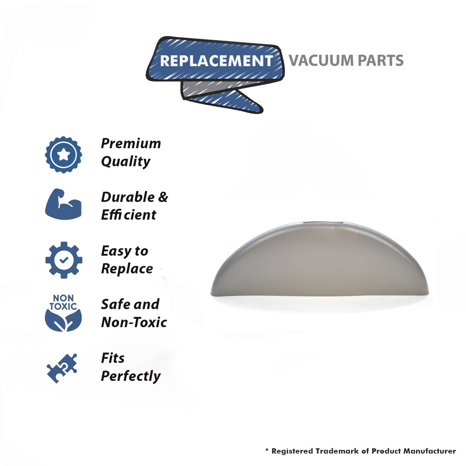 Topvacuumparts Replacement Part For Kirby Vacuum Cleaner Gray Plastic Bag CoverKirby Part # compare to part 191806