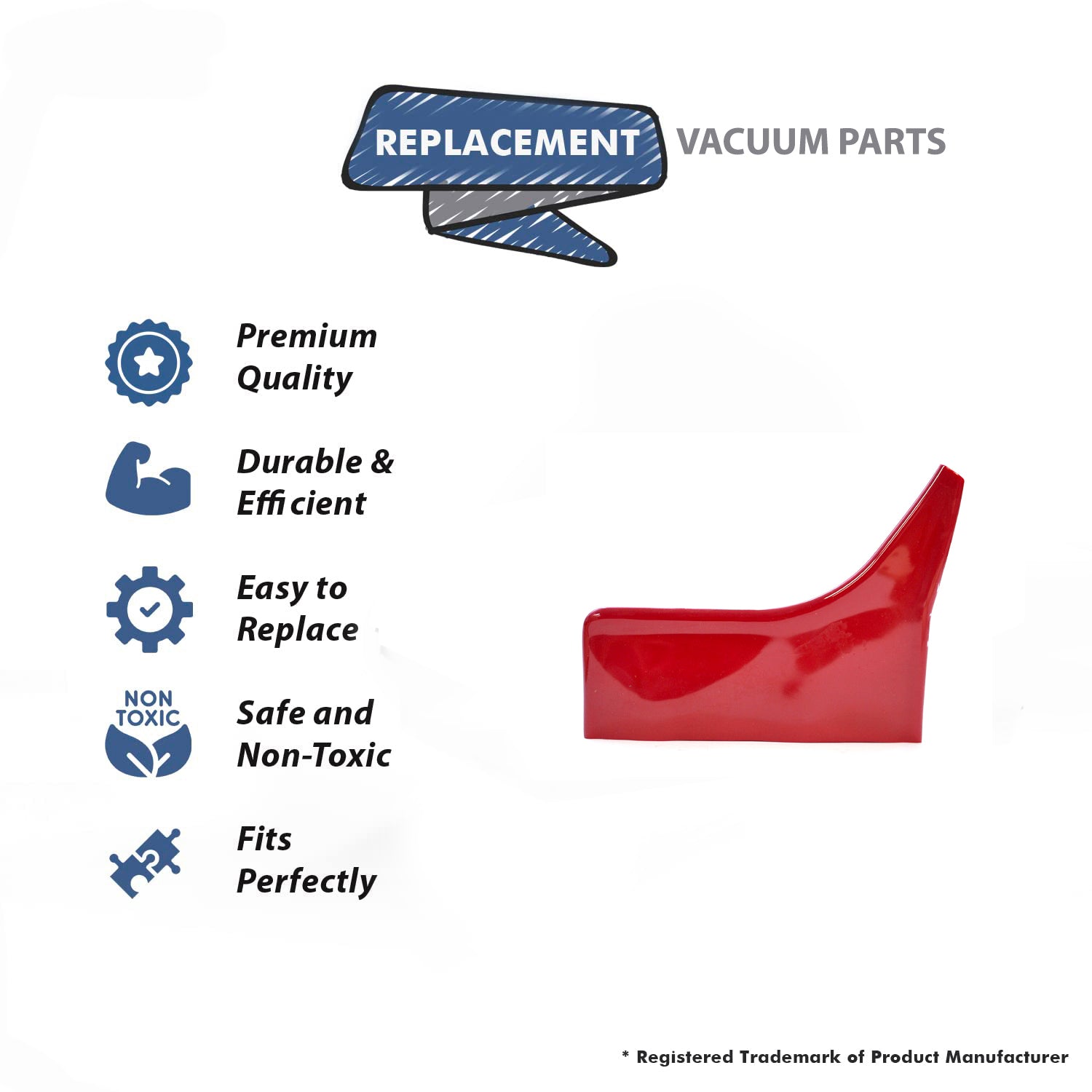 Topvacuumparts Replacement Part For Vacuum Cleaner Red Bag Top TrimKirby Part # compare to part 191876