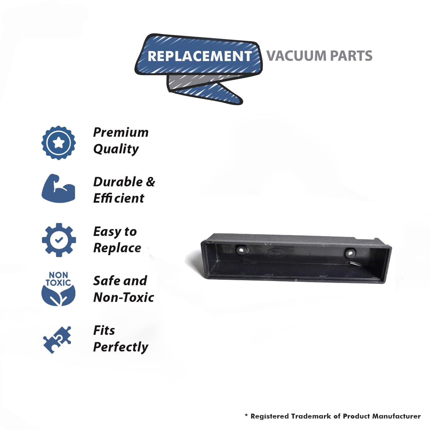Topvacuumparts Replacement Part For Kirby Vacuum Cleaner Black Bag Top CoverKirby Part # compare to part 191884