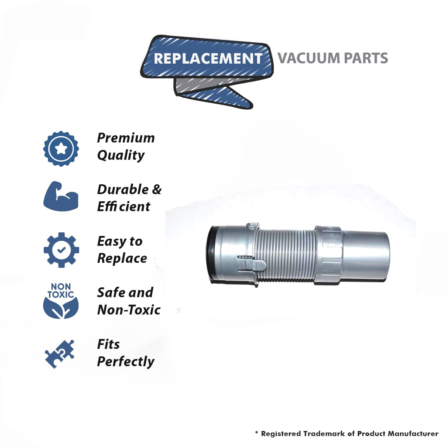 Topvacuumparts Replacement Part for Shark Vacuum Cleaner Nozzle Hose Navigator NV350 NV351 NV352 NV360 UV440 UV490# compare to part 193FFJ