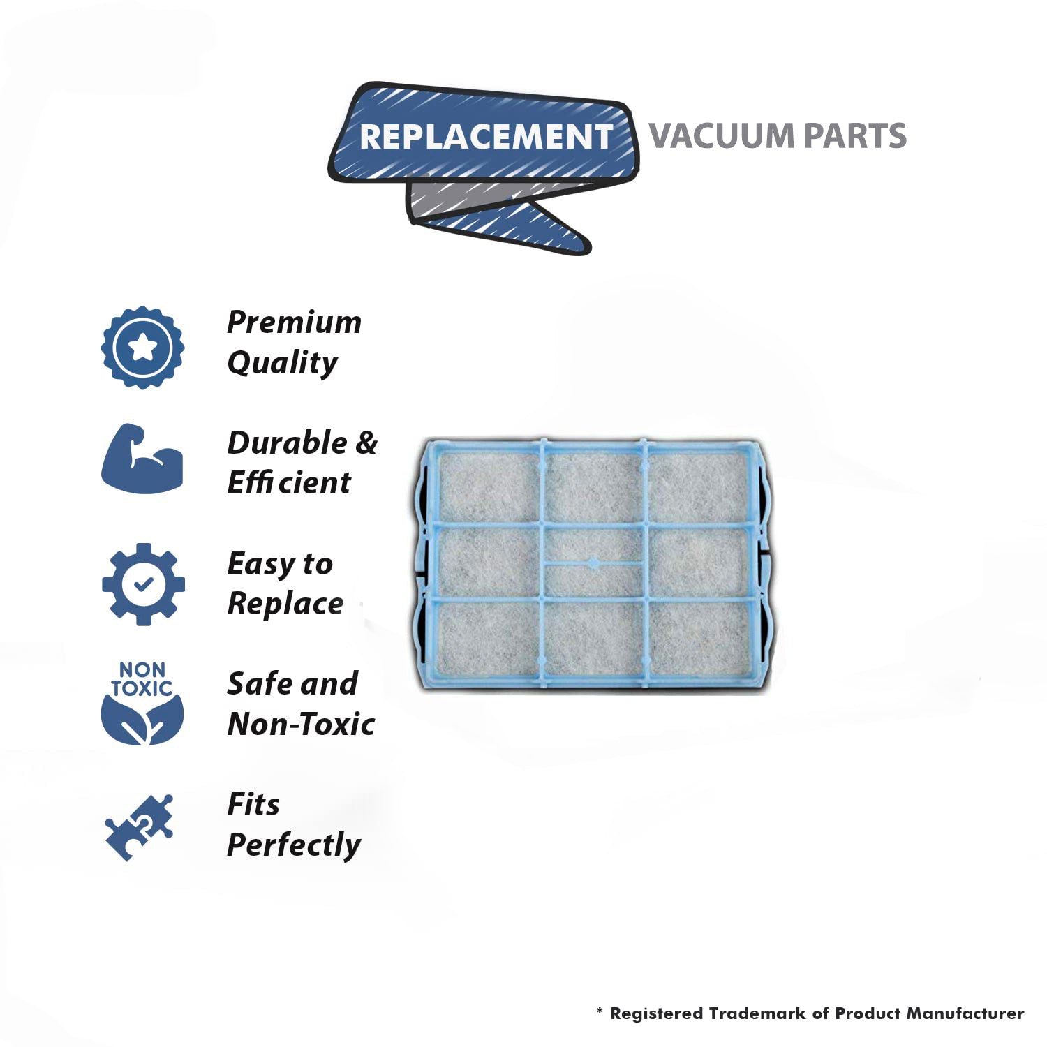 Topvacuumparts Replacement Part For Bosch Beetle 71000 Vacuum Cleaner Motor Filter # compare to part 195180