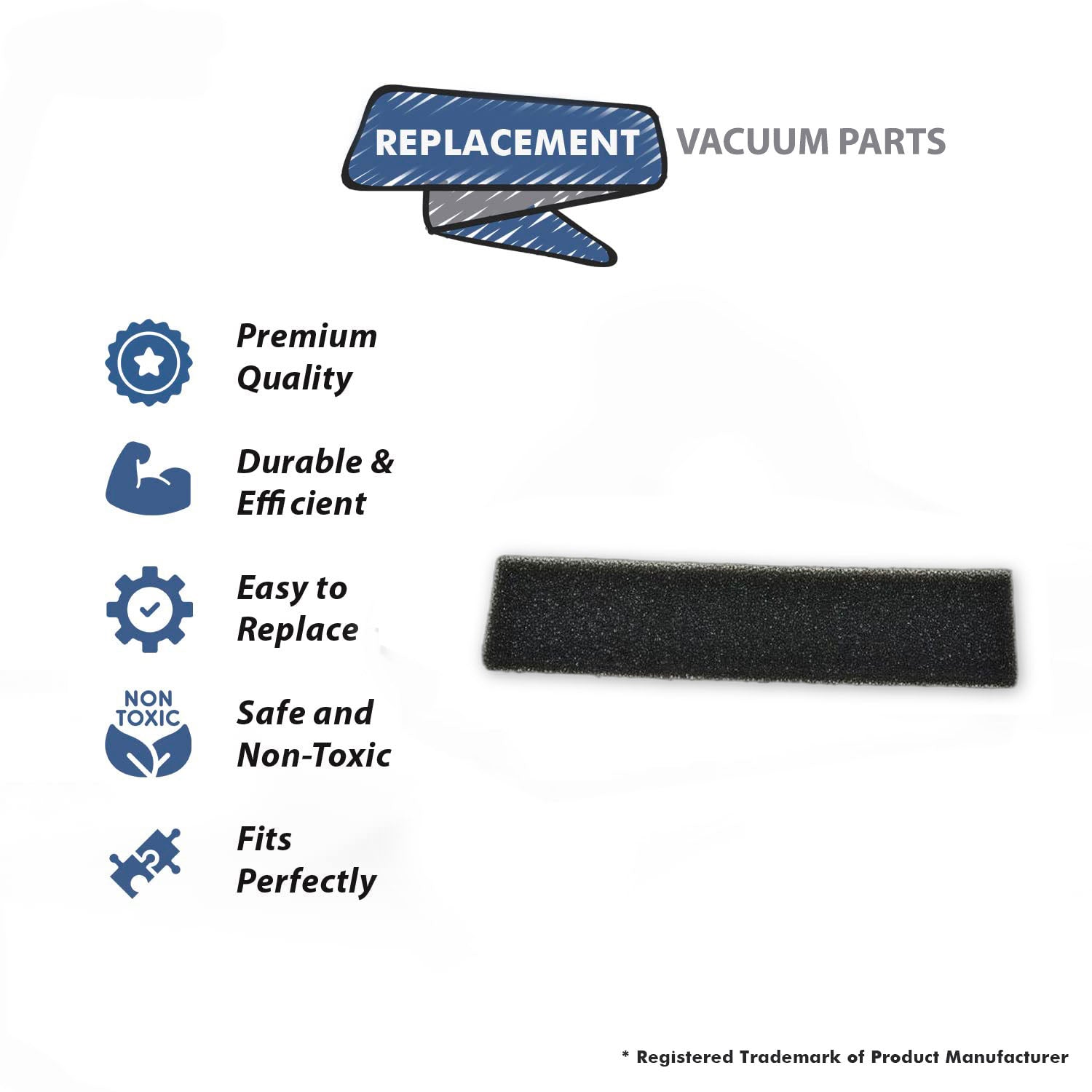 Topvacuumparts Replacement Part For Royal, RY4001 Backpack Vacuum Cleaner Exhaust Filter 1PK # compare to part 1KE2155000
