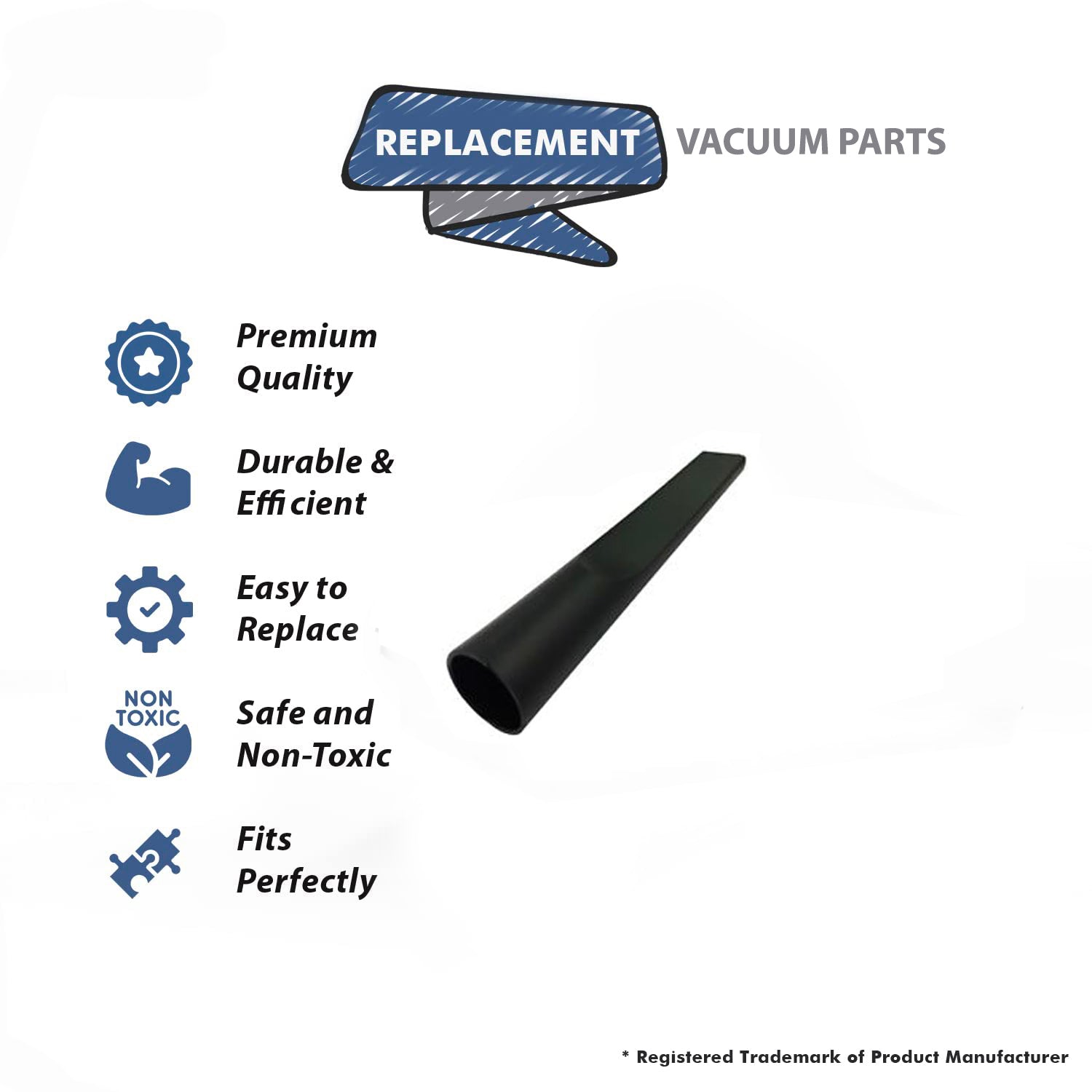 Topvacuumparts Replacement for Dirt Devil Crevice Tool Works With M140000, M140005# Compare to part 1LY2104000