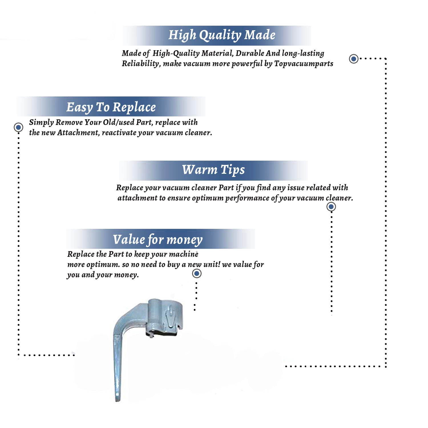 Topvacuumparts Replacement Part For Eureka Generic Commercial Plastic Grey Vacuum Cleaner Lower Cord Hook # compare to part 20-6412-96