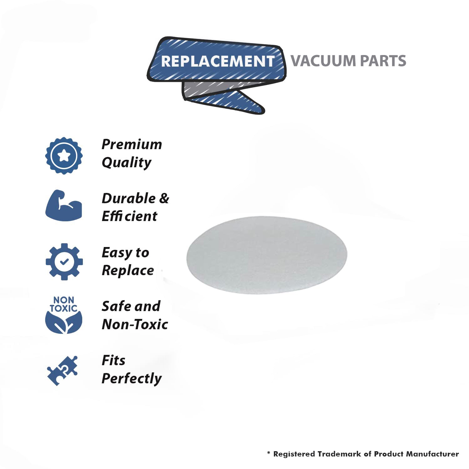 Topvacuumparts Replacement Part For Bissell Secondary Filter For 18P03, 18P0, 18P01, 18P04, 18P05, 18P06, 18P0M Vac Models # compare to part 2030165