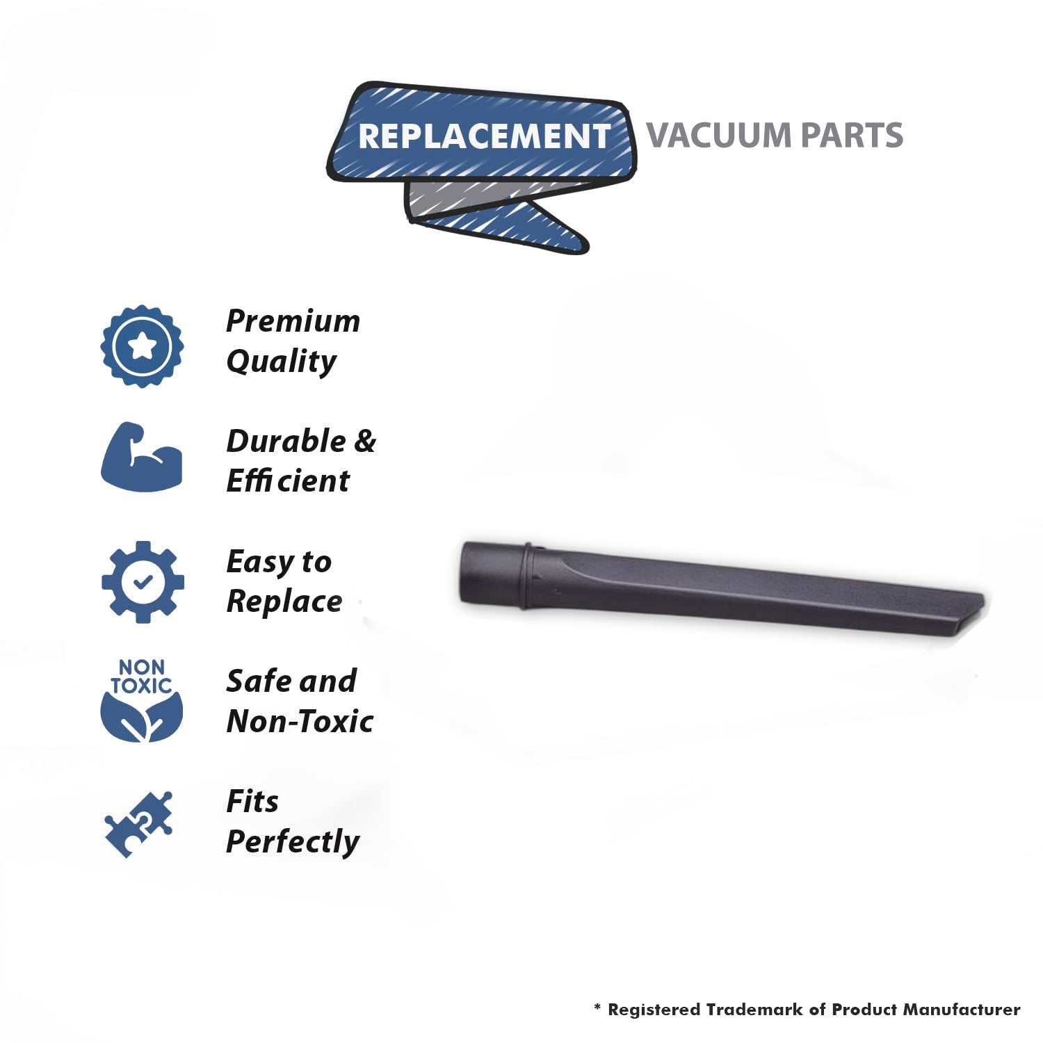 Topvacuumparts Replacement Part For Bissell Crevice Tool For 6221, 62211, 62X5, 6582, 6579, 65793 Vac Models # compare to part 2031056