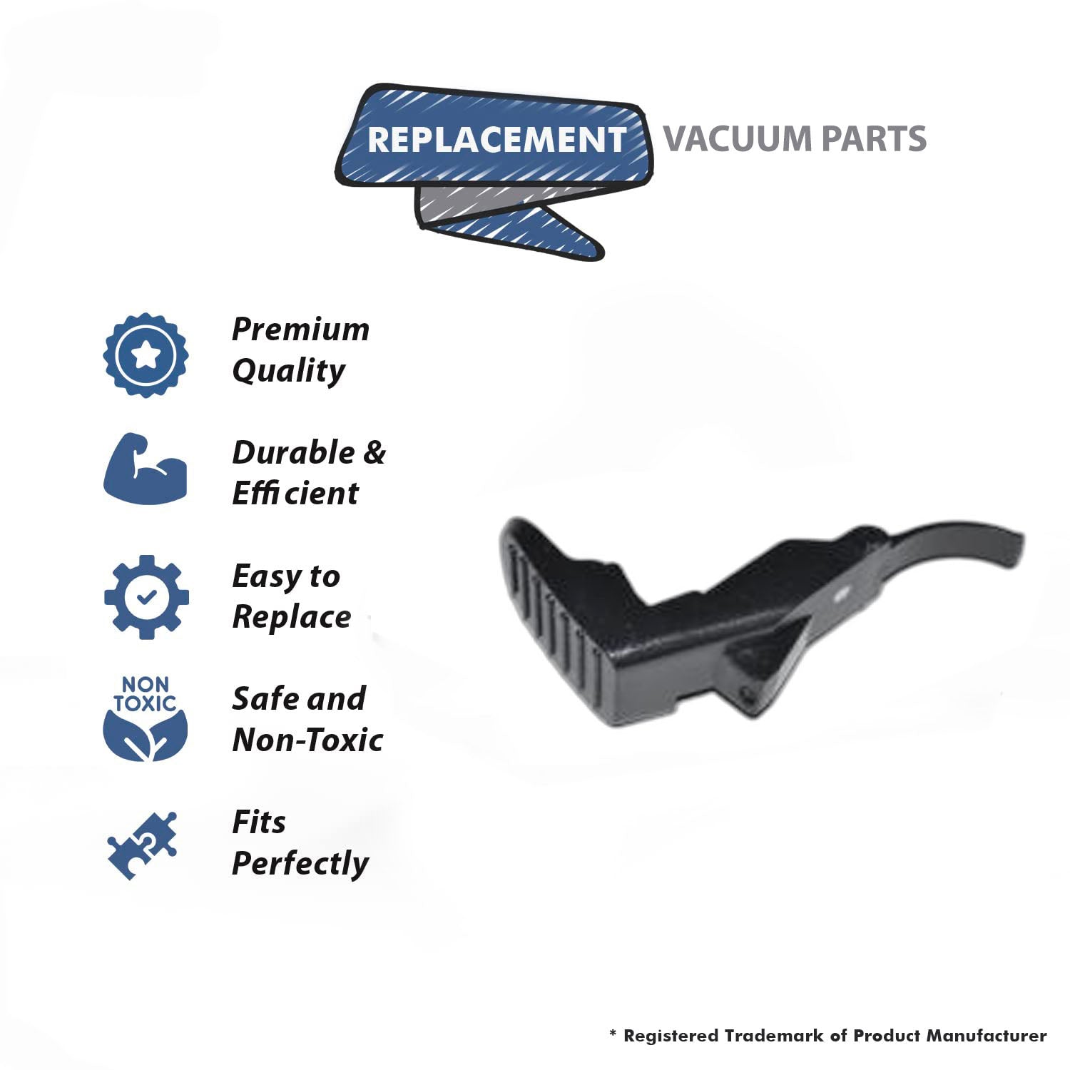 Topvacuumparts Replacement For Bissell Power Groom 4104, 92L3P, 92L3W Power Clean Upright Handle Release Plastic Pedal # compare to part 2031421
