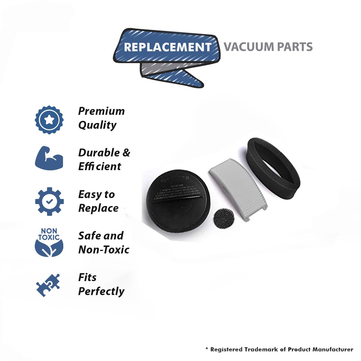 Topvacuumparts Replacement Part For Bissell Filter Kit For 20Q9 Vac Models # compare to part 2032120