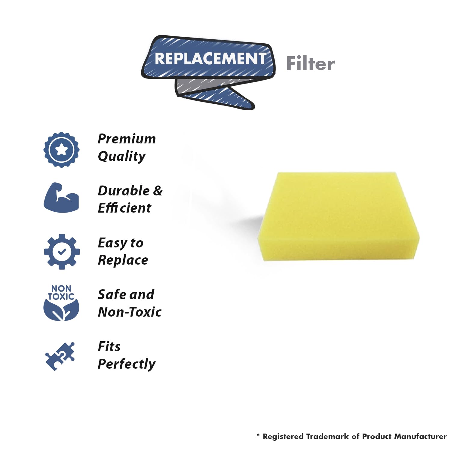 opvacuumparts Replacement Part For Bissell Foam Filter For 3247, 3583, 35831, 35835, 3583R, 2410, 24101, 2412 Vac Models # compare to part 2032662