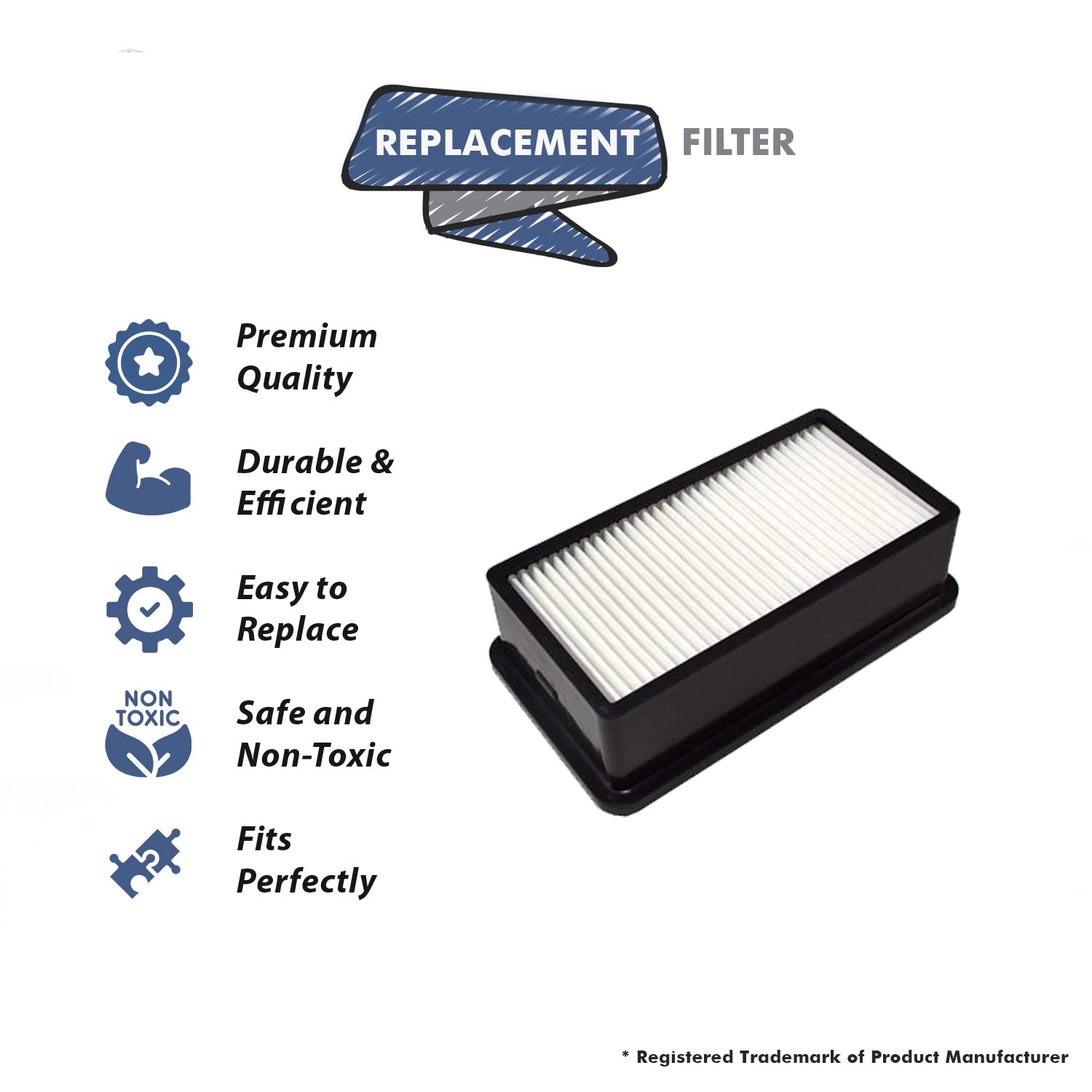 Topvacuumparts Vacuum Filters for Bissell CleanView 1819, 1822, 1825, 1831, 1330, 1332, 9595A Vacuums Replacement Filters Kit # 2032663