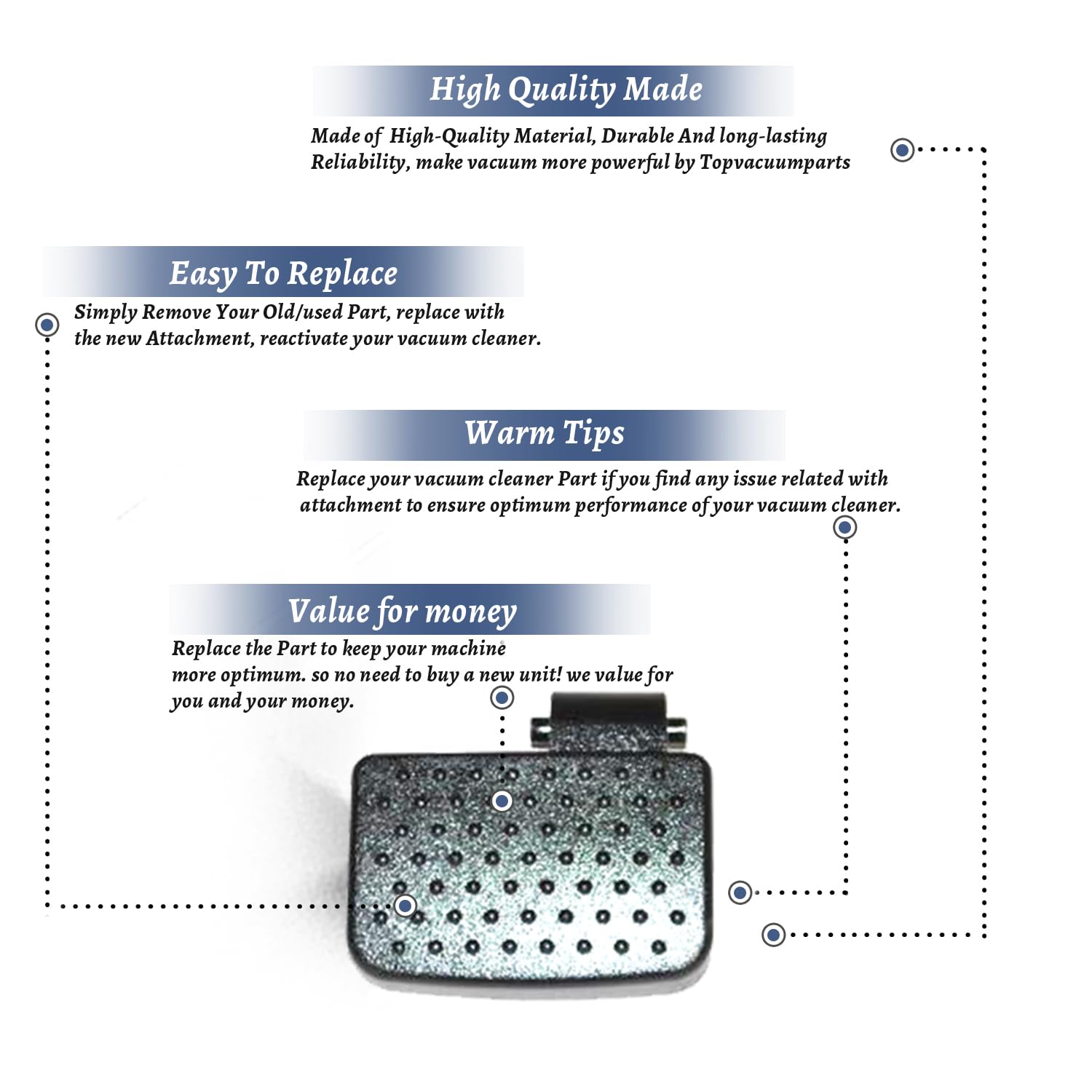 Topvacuumparts Replacement Part For Bissell Handle Detent Lever for 89Q9, 89Q9C, 18Z61, 37604, 3760H, 6860X Vac Models # compare to part 2036604