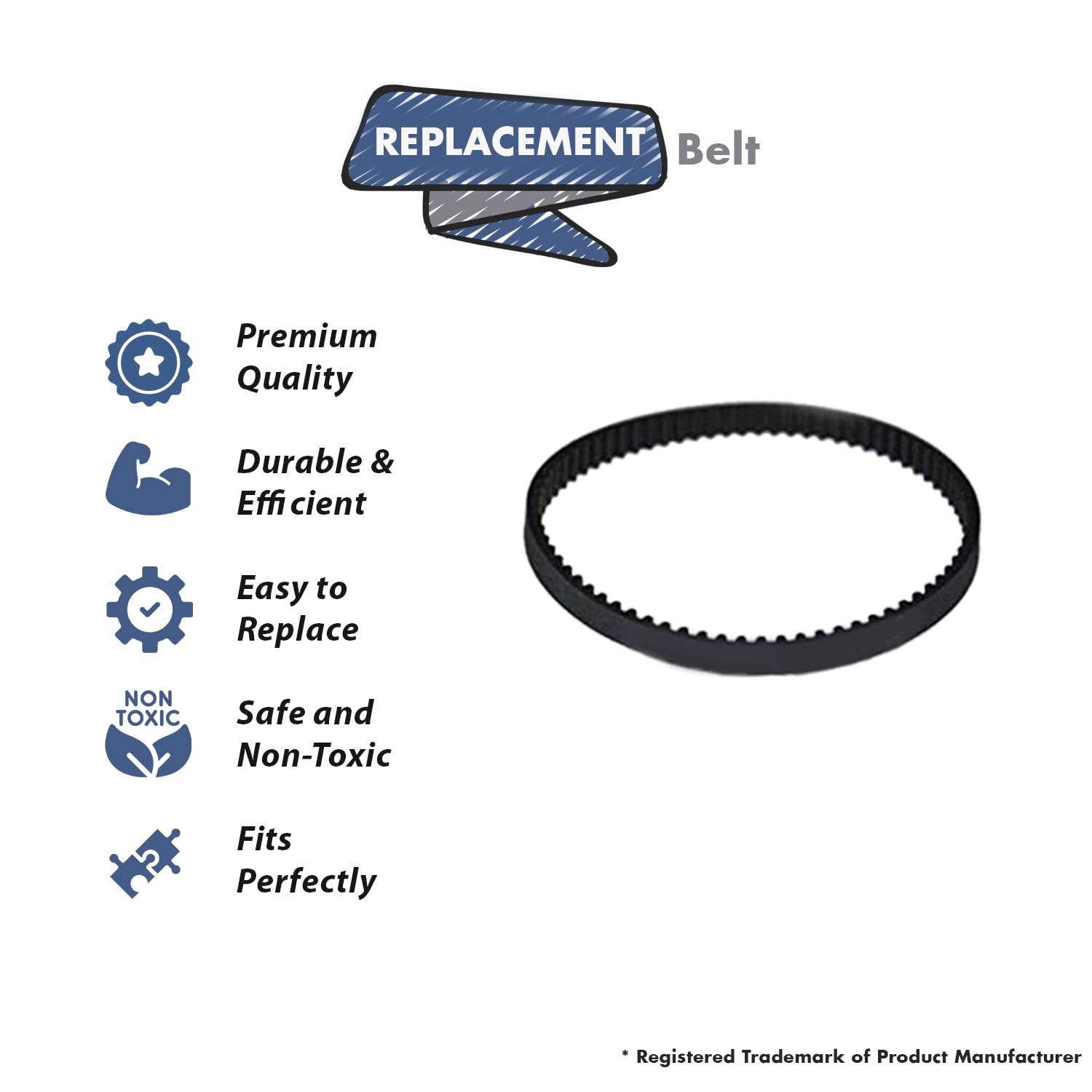 Topvacuumparts Fits For Bissell Vacuum Right Side Geared Belt for Fit Model 9200P, 92006, 92009, 9200M, 9200Q, 9400S, 9200Z, 8930U, 3930 # 2036804