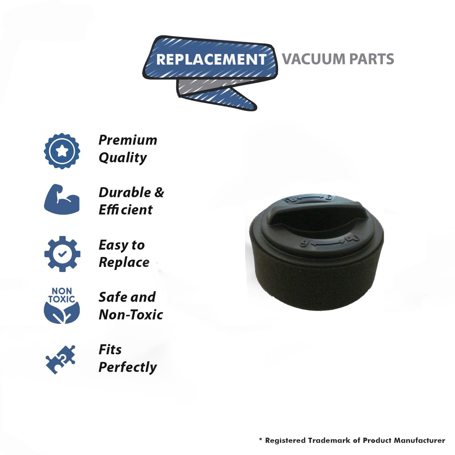 Topvacuumparts Replacement Part For Bissell 23T7 Easy Vacuum Circular Filter Assembly # compare to part 2037593