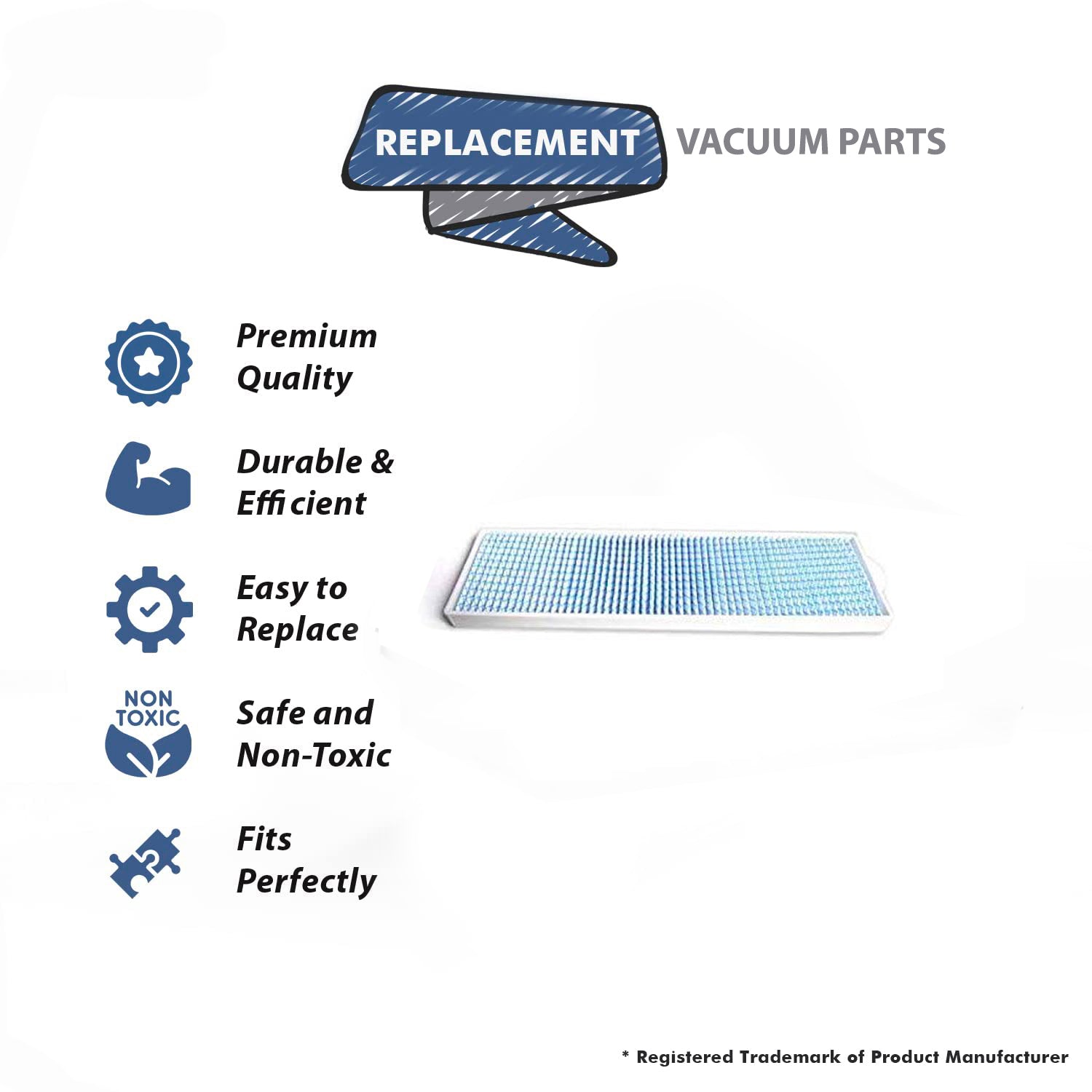 Topvacuumparts Replacement Part For Bissell Style 8, Lift Off Vacuum Cleaner Hepa Filter # compare to part 2037715