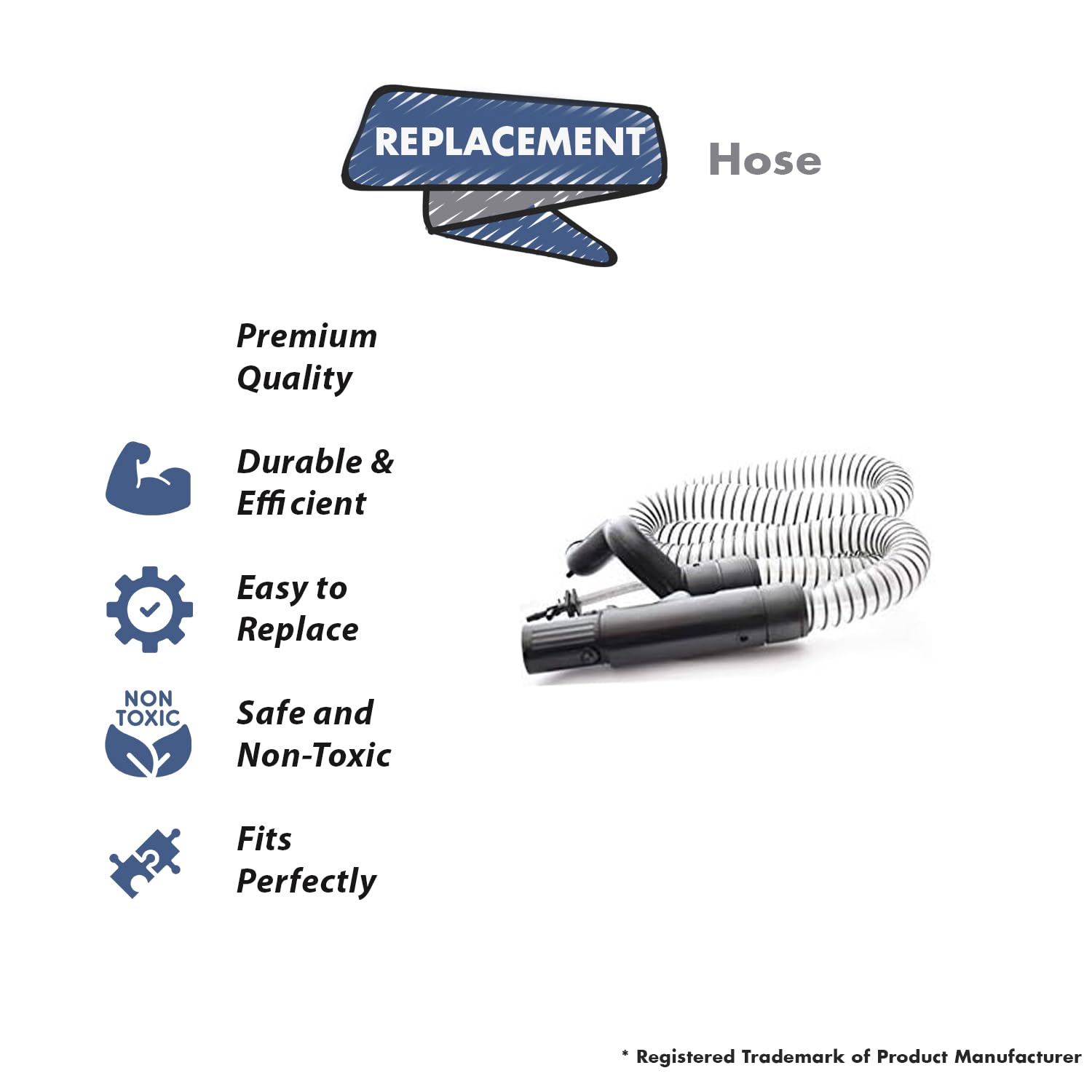 Topvacuumparts Fits For Bissell Hose Assembly Fits For 25K3, 27F6, 30K7, 35K3, 66E1, 66E13, 66E17, 66E1Q, 66E12,73H5, 80X9, 94Y2 and 3624 # 2037905