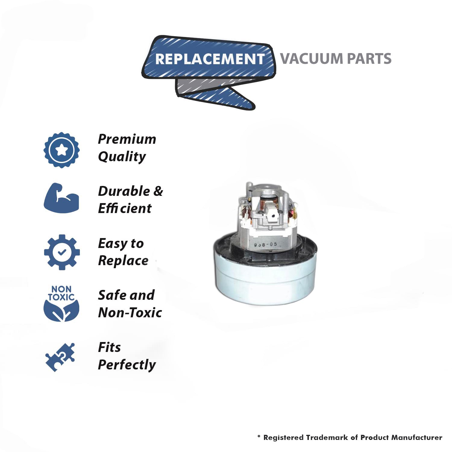 Topvacuumparts Replacement Part For Numatic HVR200A Vacuum Cleaner Motor # compare to part 205401