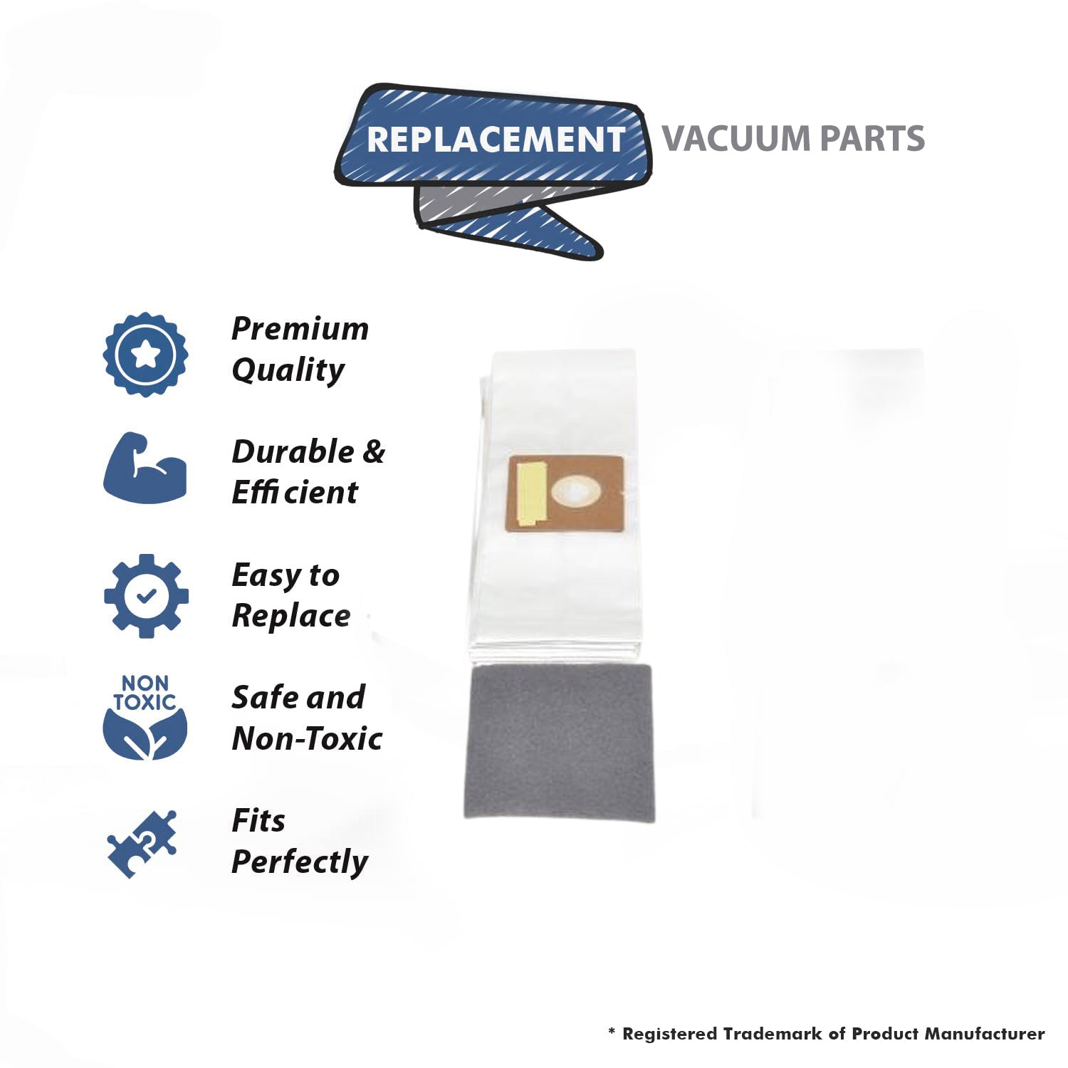 Topvacuumparts Replacement Part For Royal RY2000 Canister Vacuum Micro-Filtration # compare to part 214