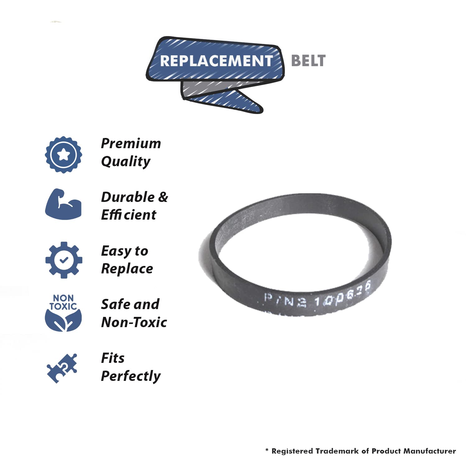 Topvacuumparts Replacement Part for for Bissell 1699 Pro Heat Flat Pump 1 Belt # Compare to Part 2150628
