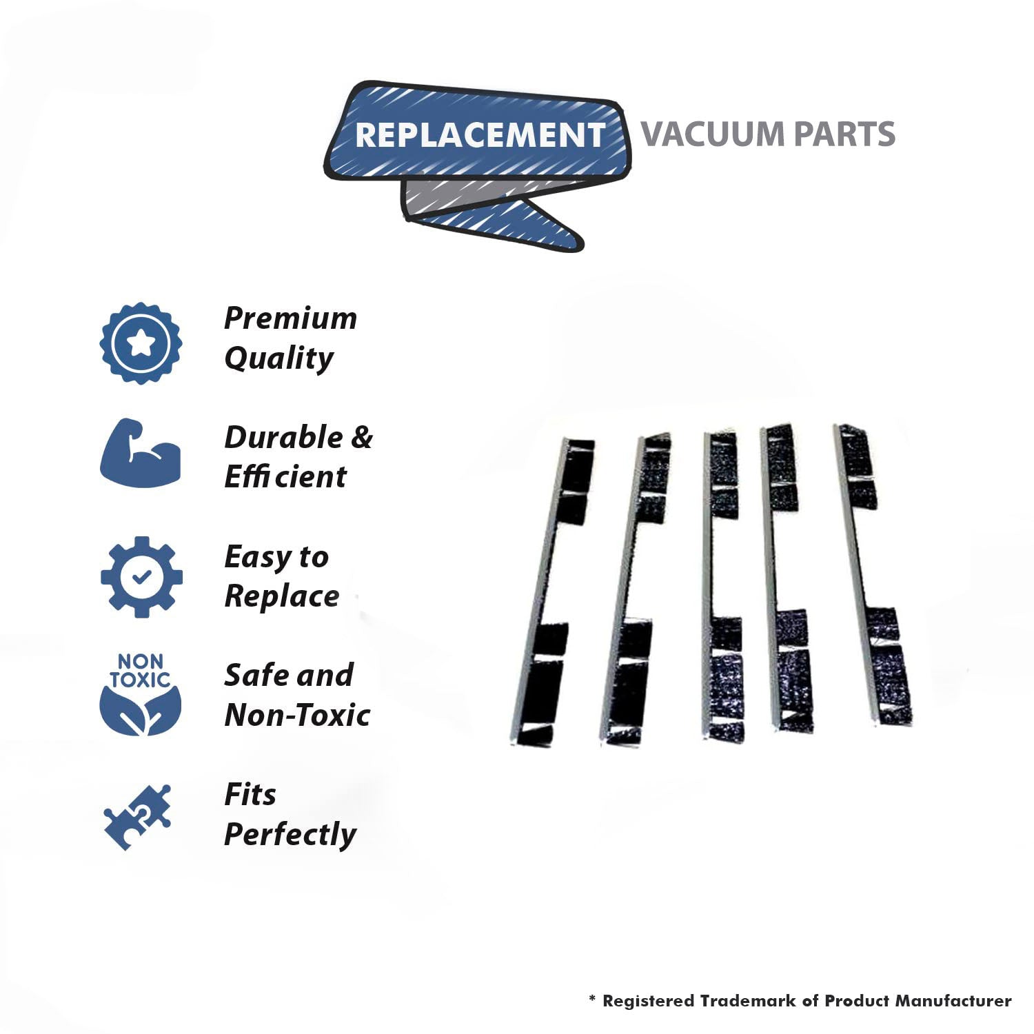 Topvacuumparts Replacement Part For Kirby G3 Generation 3 Vacuum Cleaner Floor Nozzle Brush Strip 5pk # Compare to Part 219197S