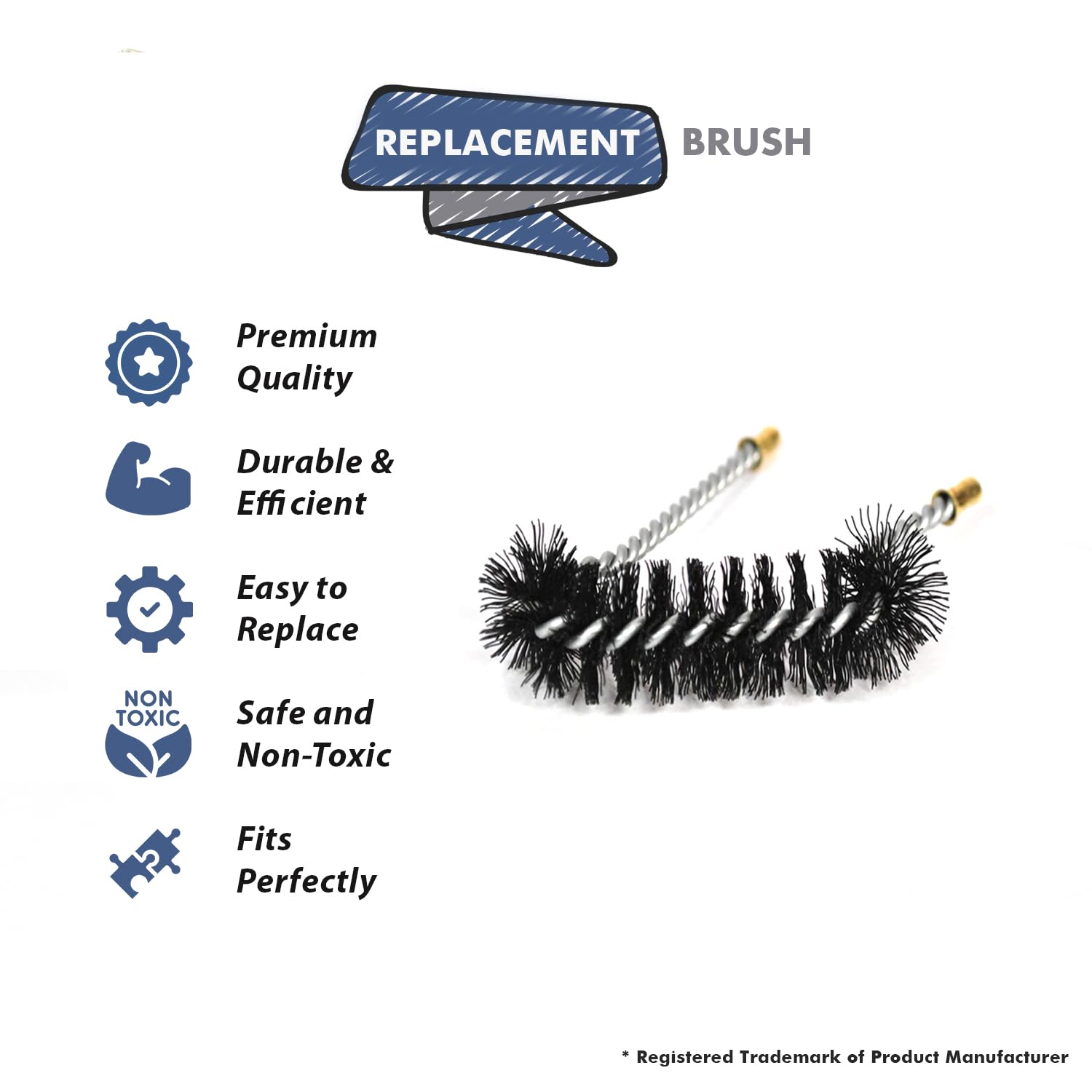 Topvacuumparts Replacement Part For kirby Vacuum Cleaner Crevice Tool Brush # compare to part 226157S