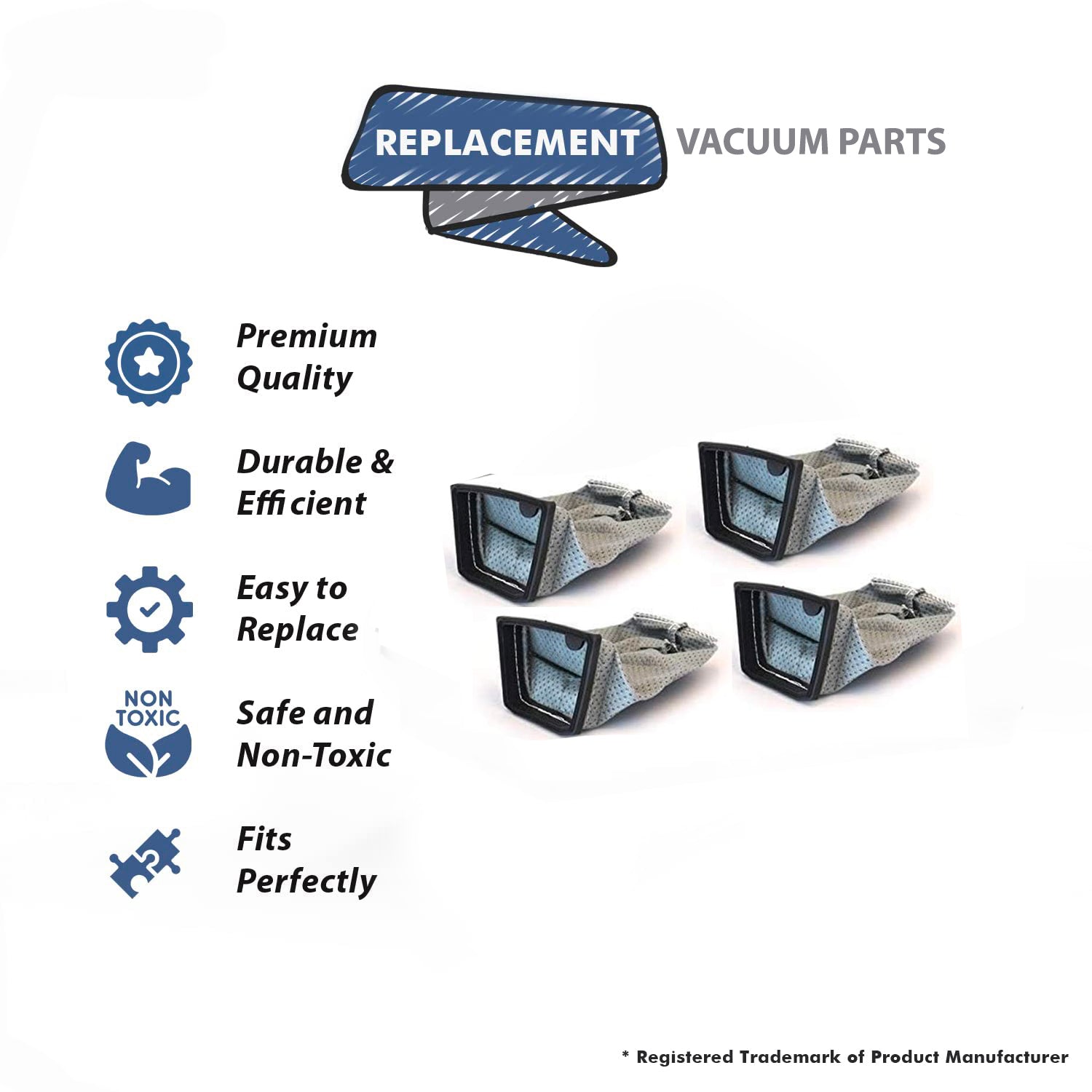 Topvacuumparts HEPA Cloth Filter Bags Replacement for Hoover Porta Power Swingette  CH30000 Commercial Canister Bag # Compare to parts 228