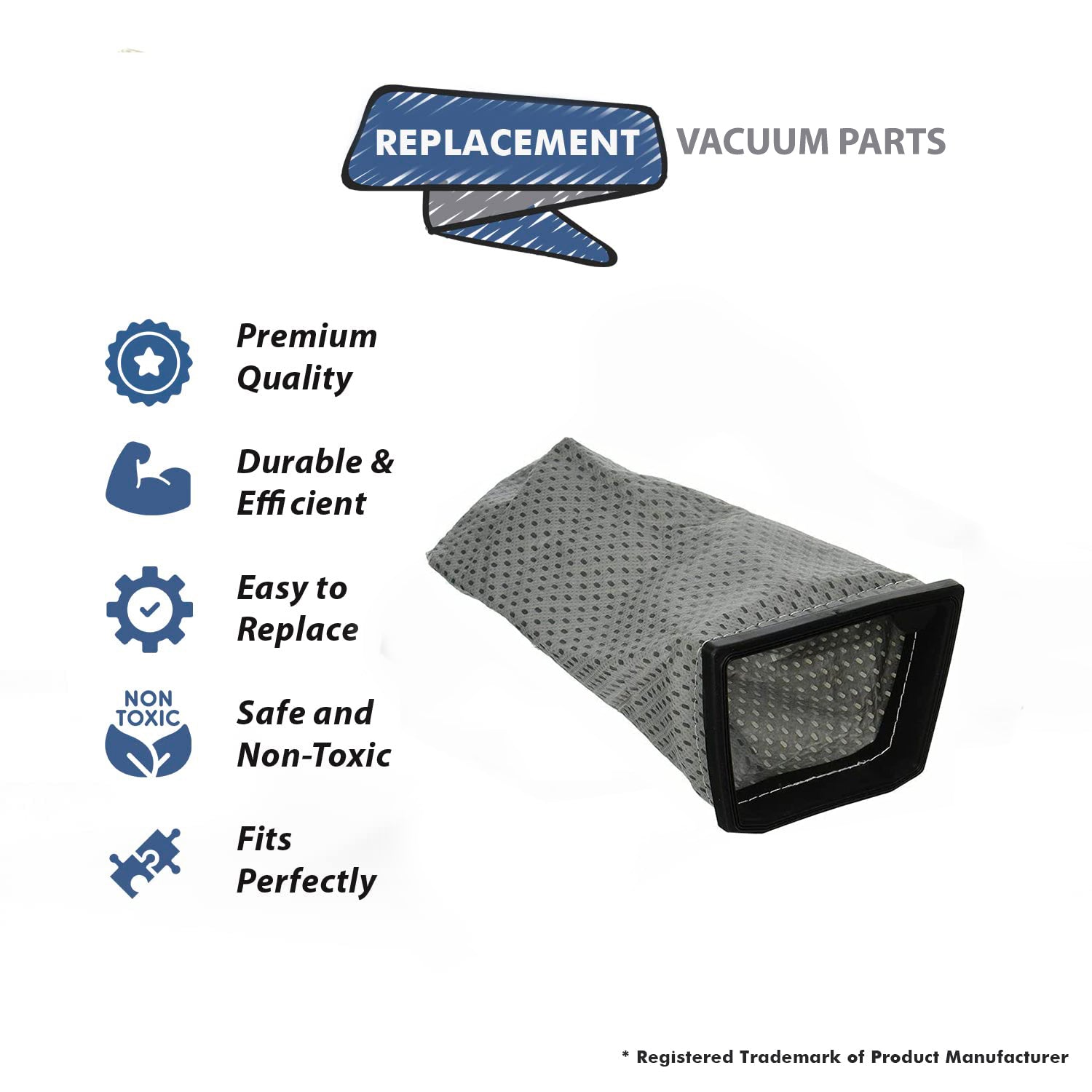 Topvacuumparts 1Pack HEPA Cloth Bags Replacement Fit for Hoover Porta Power Swingette S1015 S1029 & CH30000 Commercial Canister # Compare to part 228