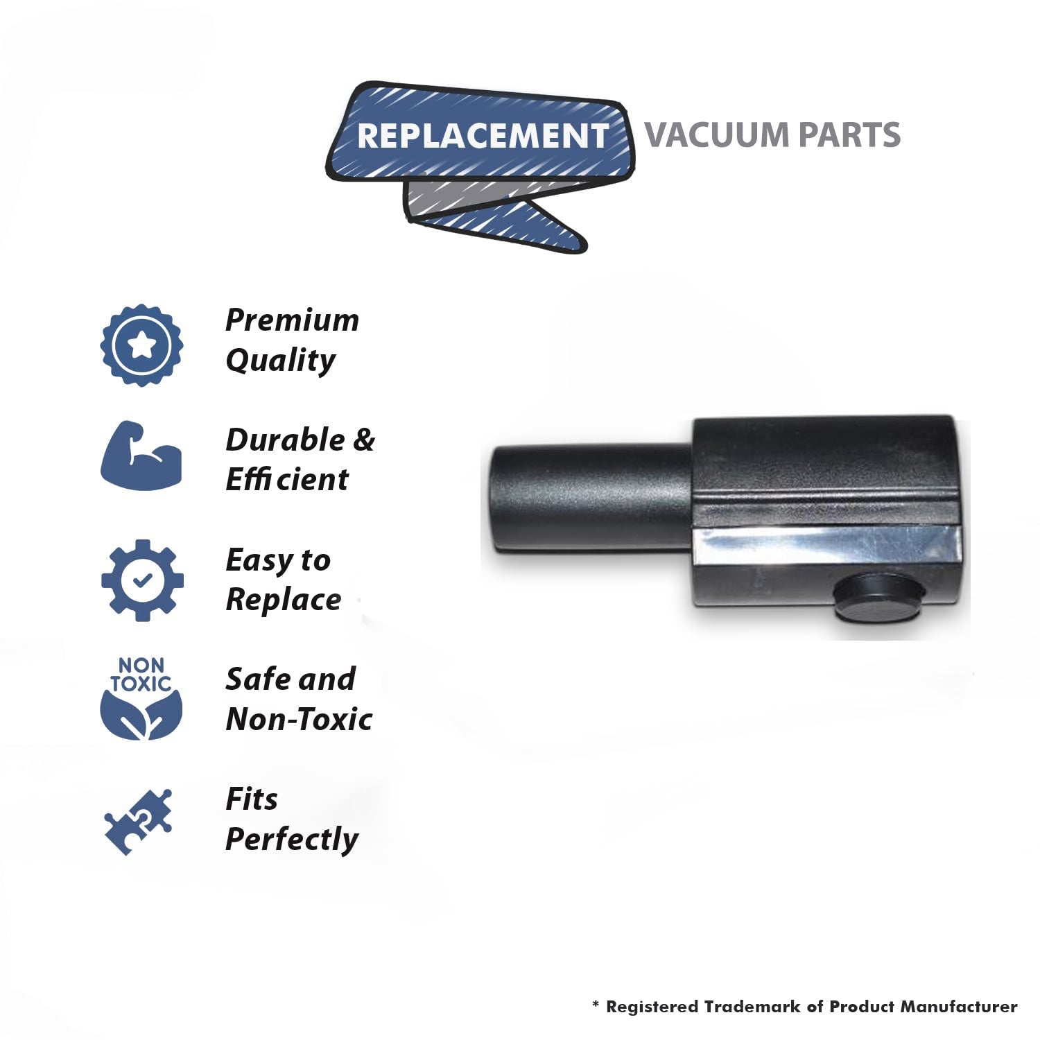 Topvacuumparts Replacement Part For Eureka Vcuum Cleaner Tool Adapter Work with 32Mm Vac Tool # compare to part 23-1003-08