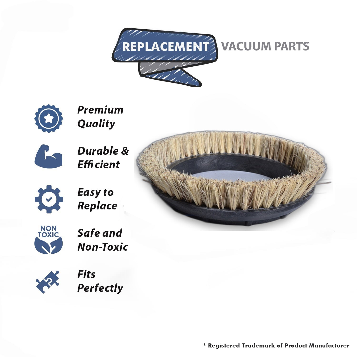 Topvacuumparts Replacement Part For ORB400 Vacuum Cleaner 13 Inch Inch Tan Polishing Brush # compare to part 237-048