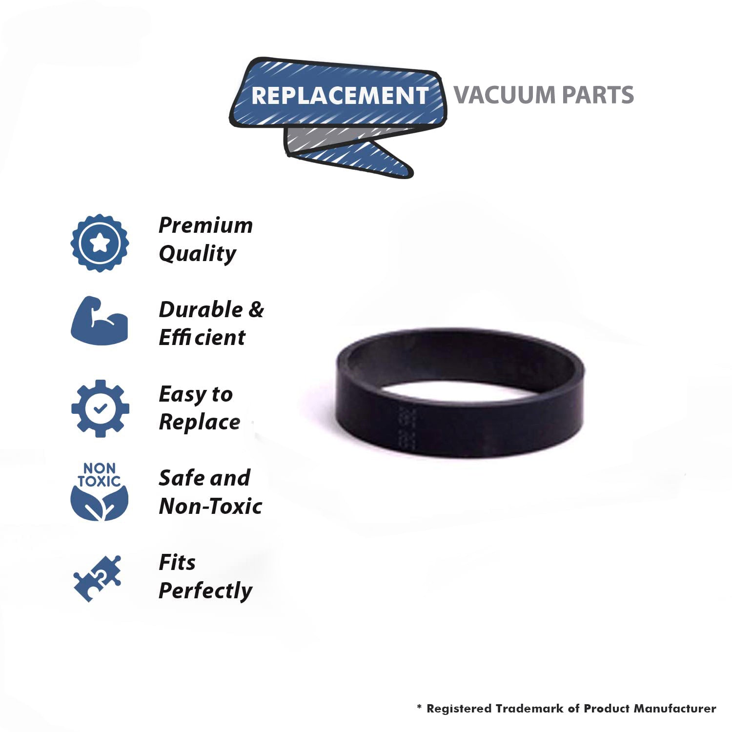 Topvacuumparts Replacement Part For Eureka 53 Step Saver, 55 Corvette Vacuum Cleaner Flat Belt # compare to part 24-3105-06