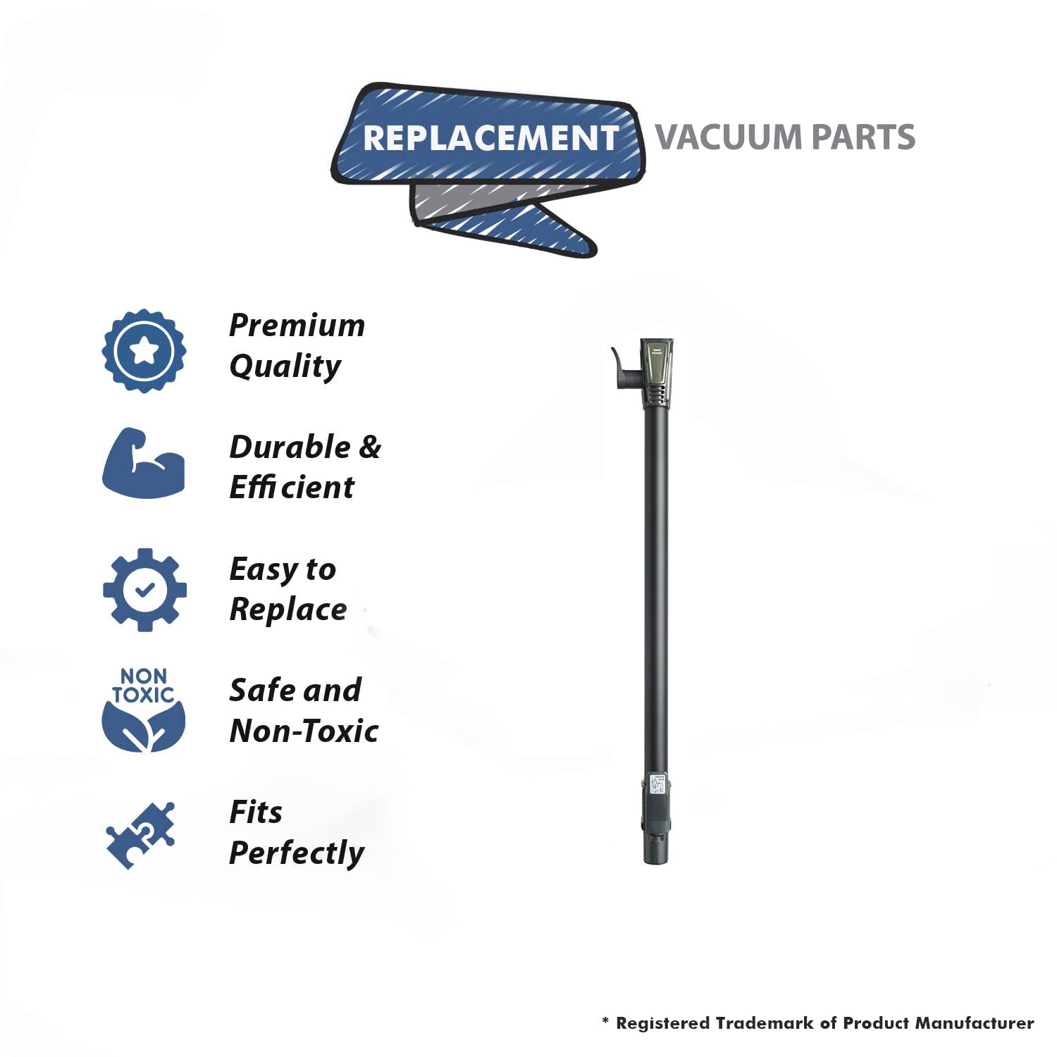 Topvacuumparts Replacement Part For Europro ZS360 Apex DuoClean Zero-M Stick Vacuum Wand # compare to Part 241FP360