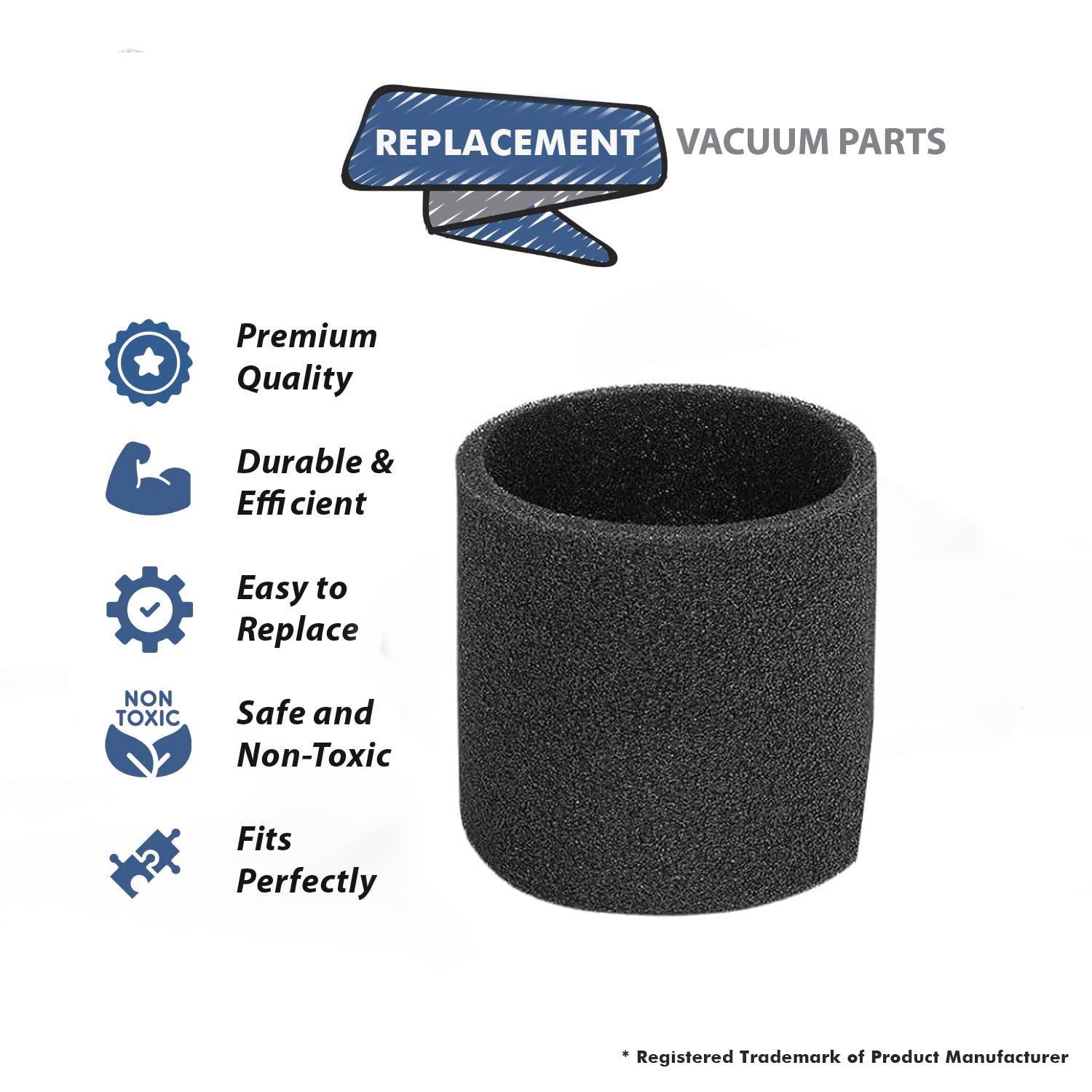 Topvacuumparts  Replacement for Vacuum Filters for Shop-Vac, Foam Filters Vacmaster & Genie Shop Vacuum # 90585, 9058500, VF2001, #compare to part 246