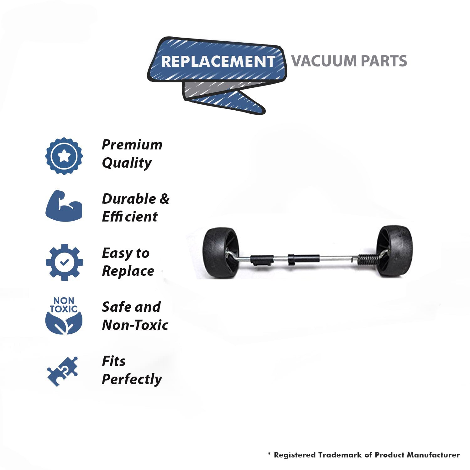 Topvacuumparts Replacement Part For Electrolux Discovery/Sanitaire PN4, PN5 Vacuum Cleaner Rear Wheel Assembly # compare to part 26-7912-69